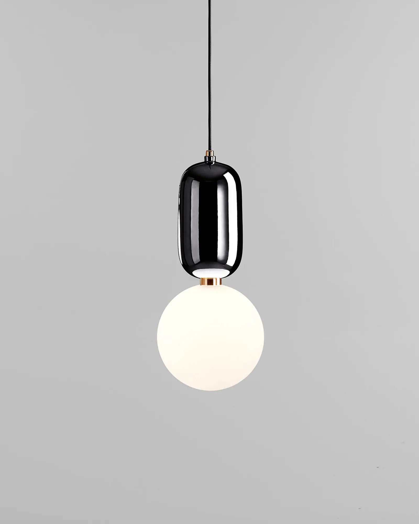 Aballs ceramic and orb blown glass shade pendant light