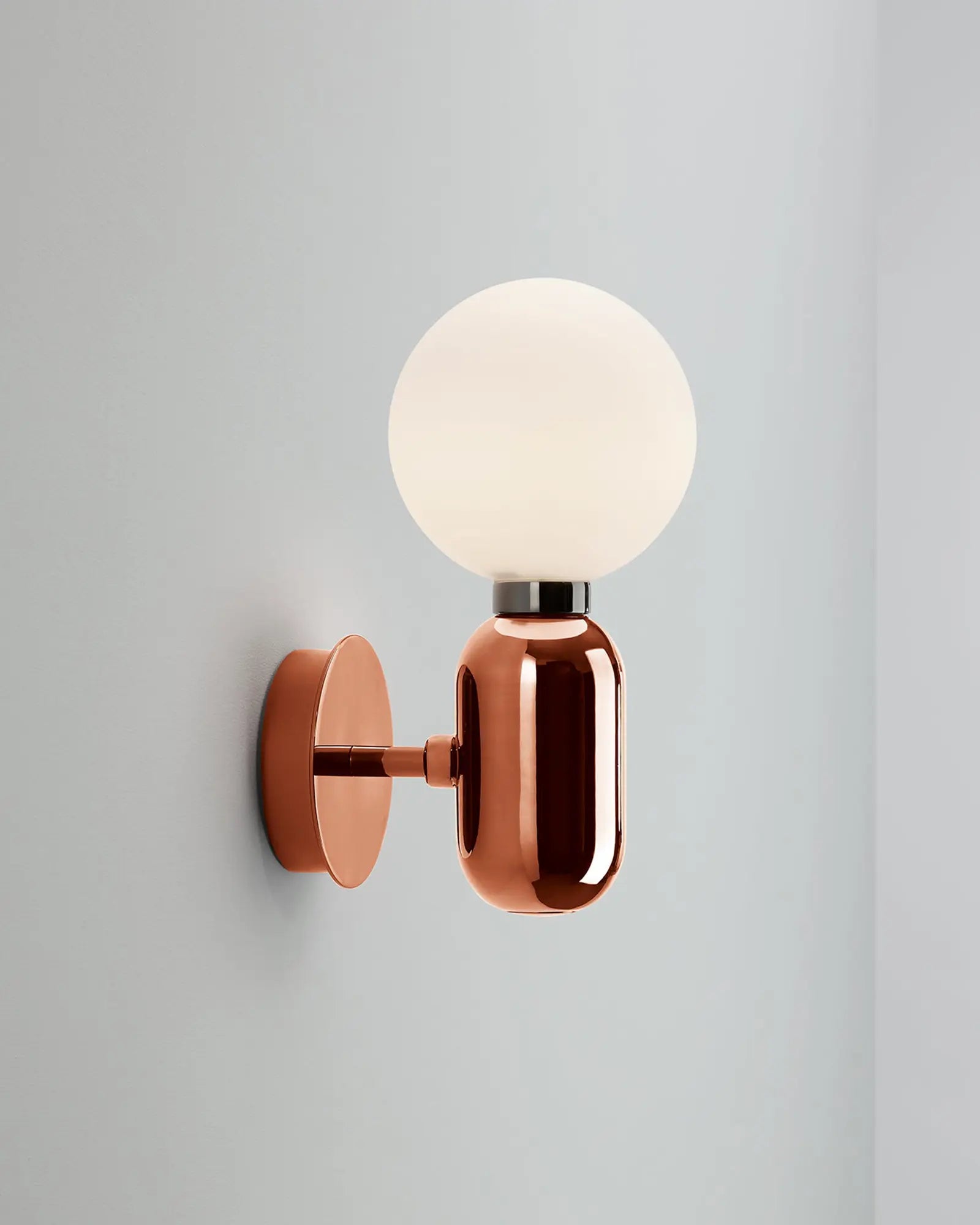 Aballs ceramic and blown glass orb wall light