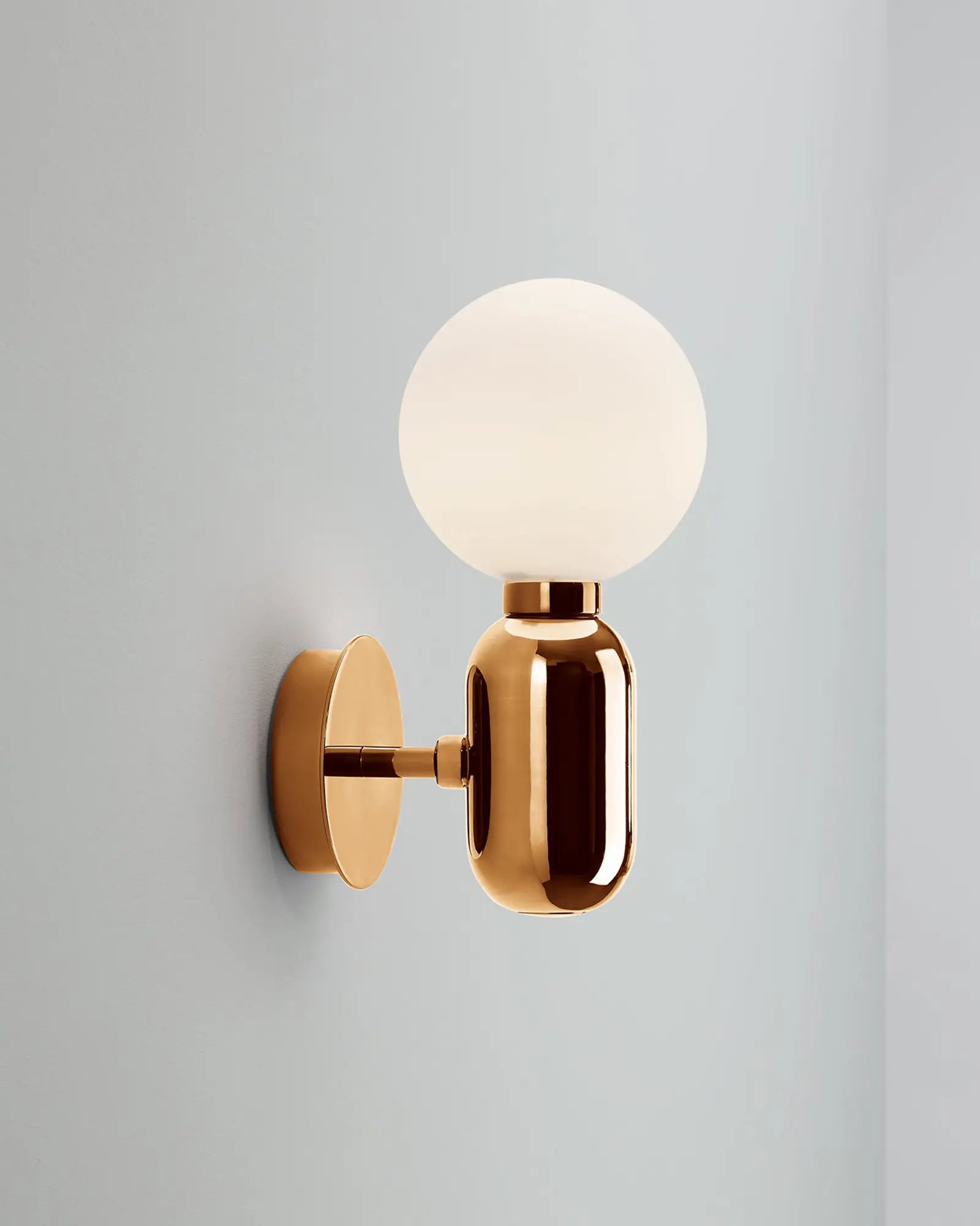 Aballs ceramic and blown glass orb wall lamp