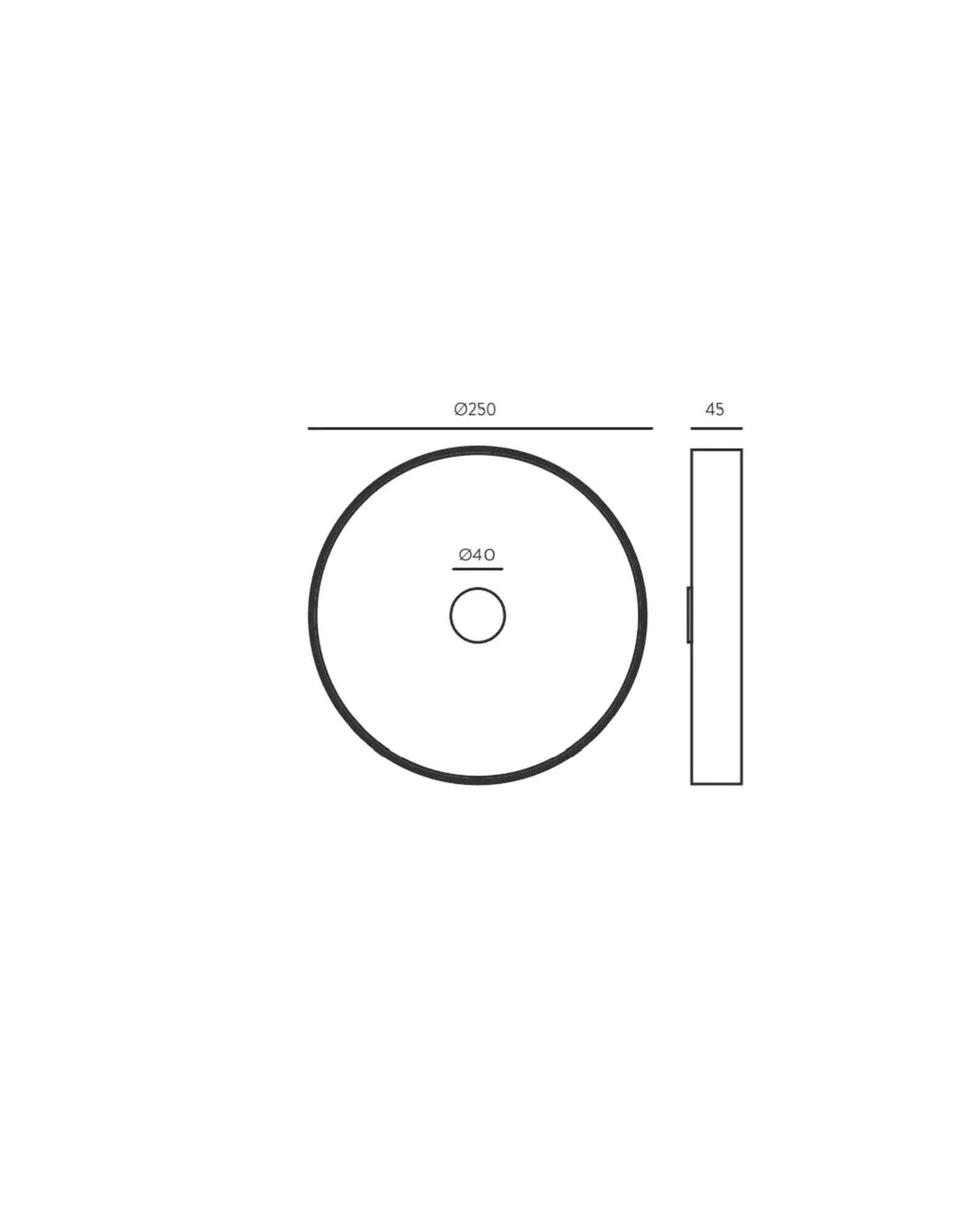Ambor dish wall light with diffuser minimalistic contemporary sizes