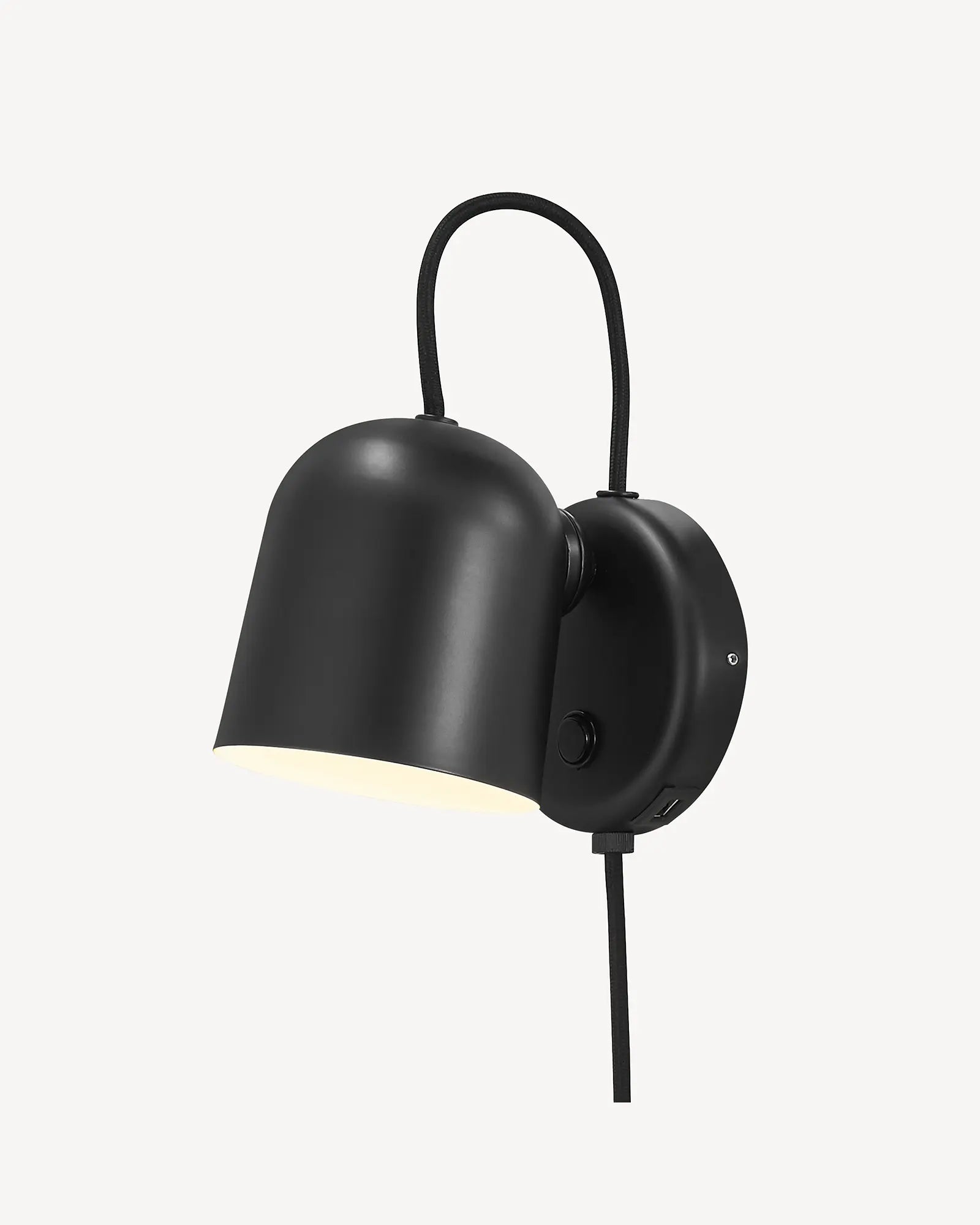 Angle adjustable Scandinavian wall light black