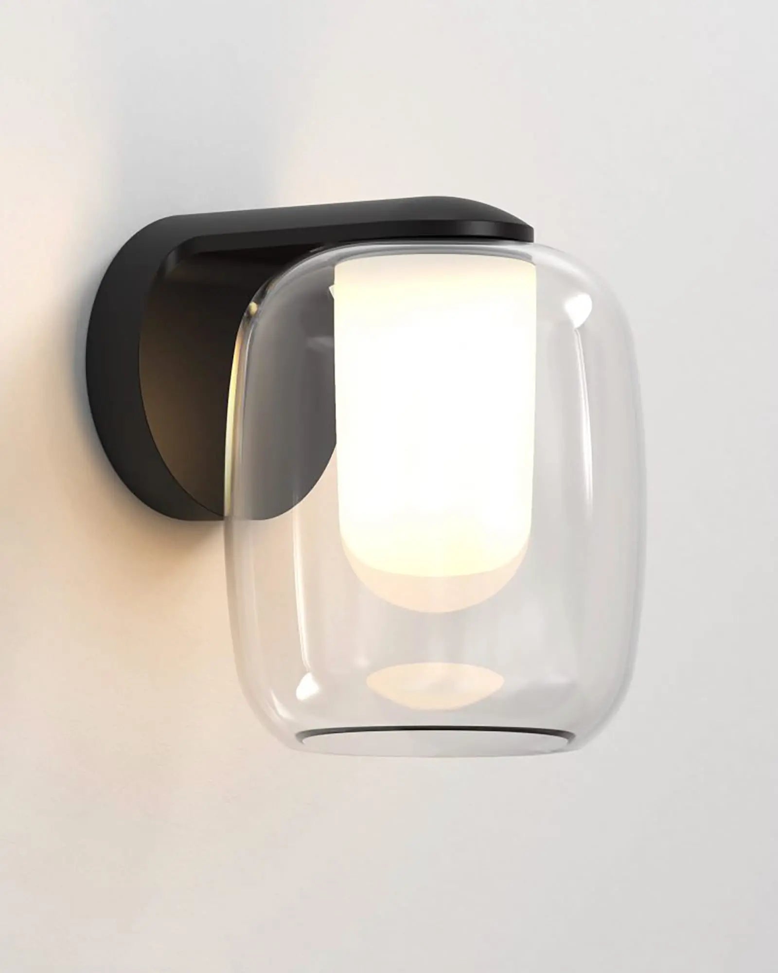 Aquina contemporary bathroom wall light black