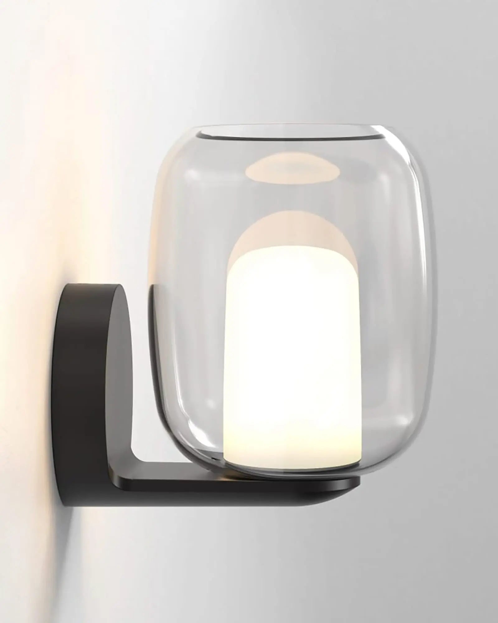 Aquina contemporary bathroom wall light black