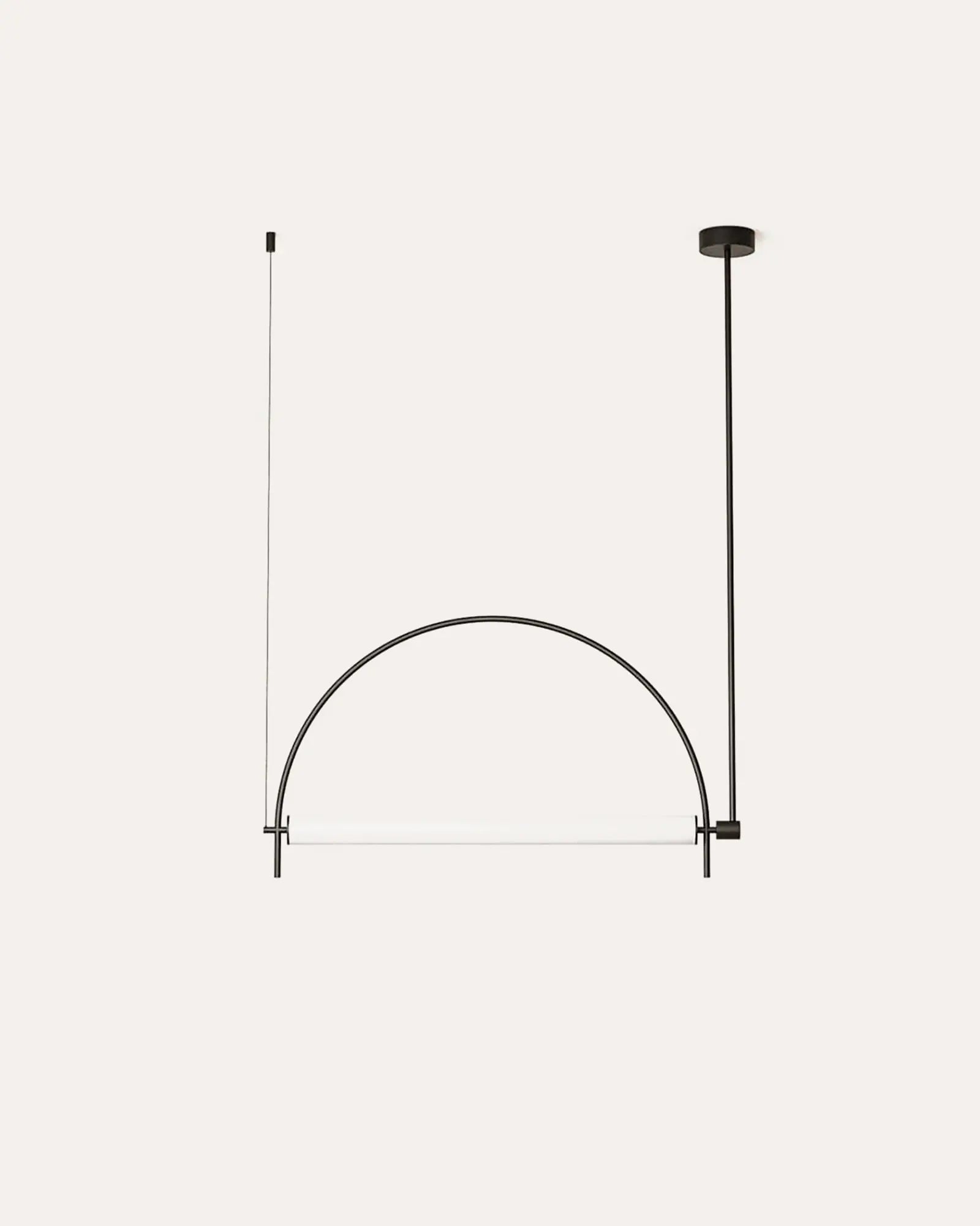arc pendant light linear in black