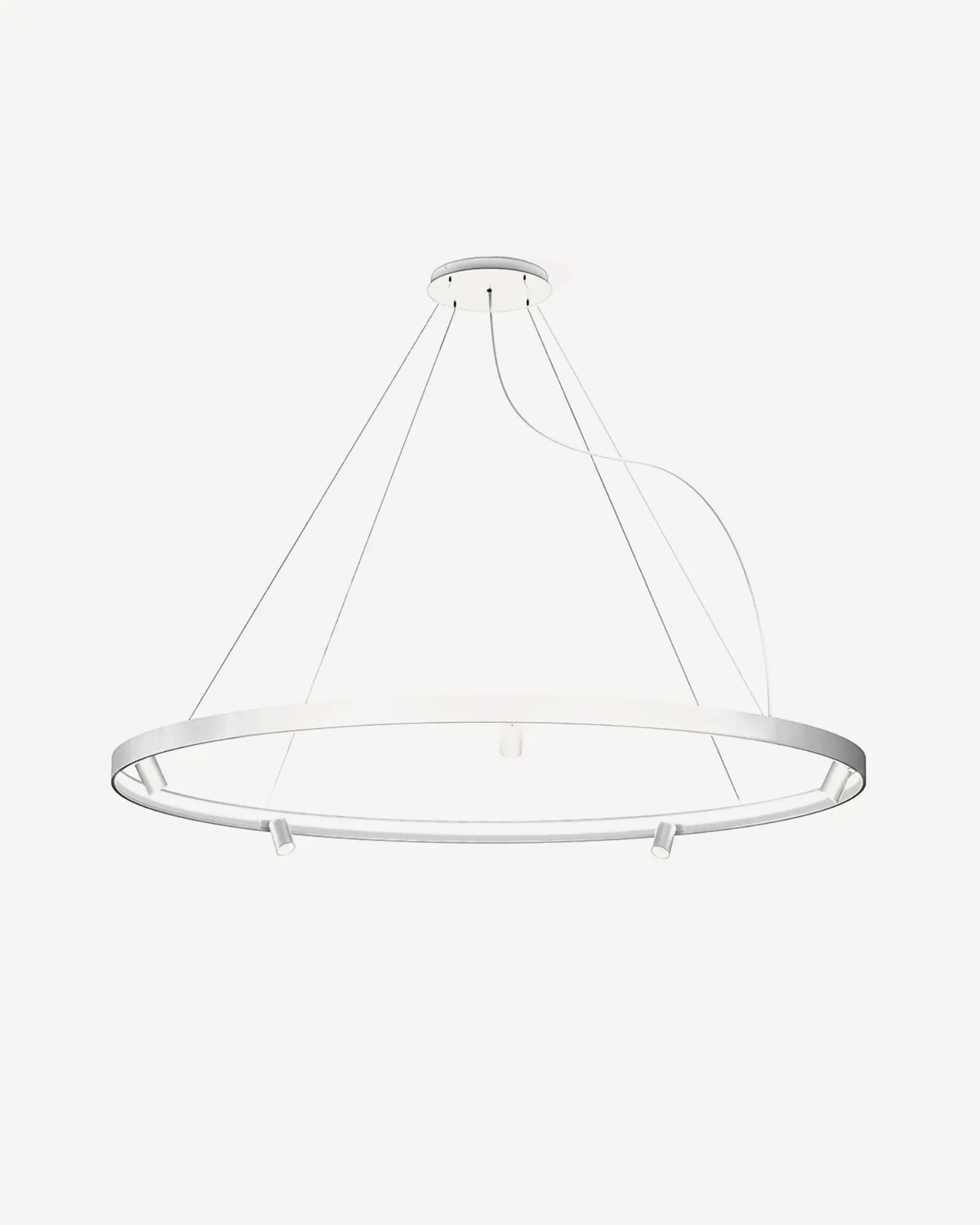 Arena circular pendant light with spotlight white large