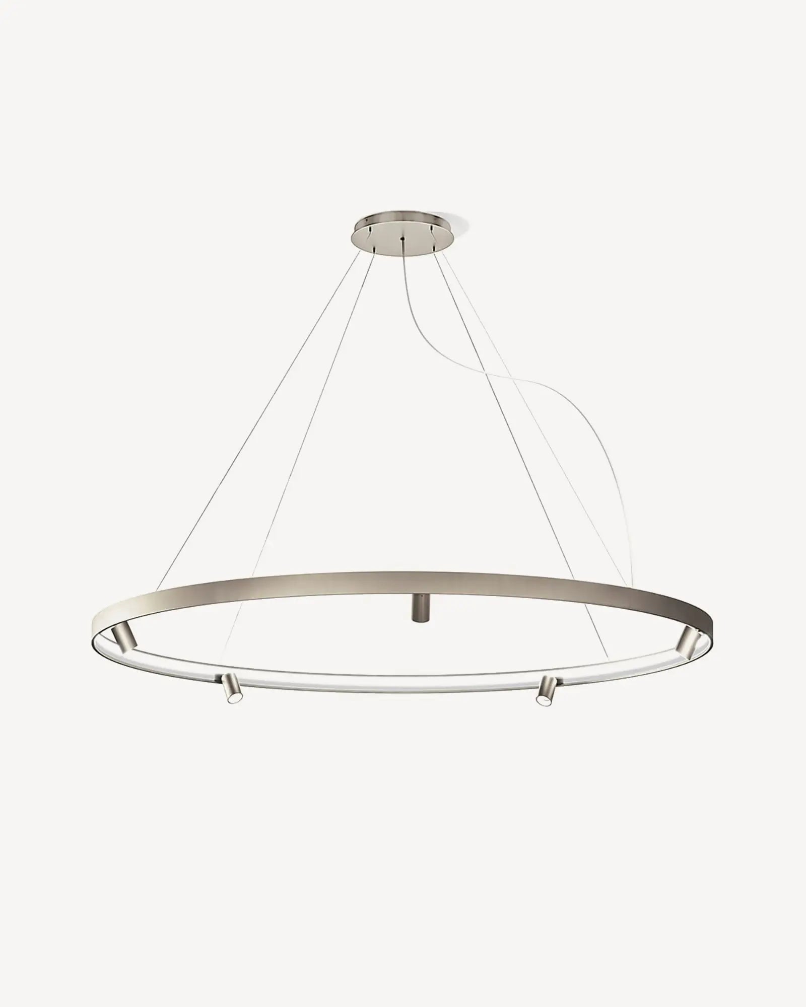 Arena circular pendant light with spotlight titanium large