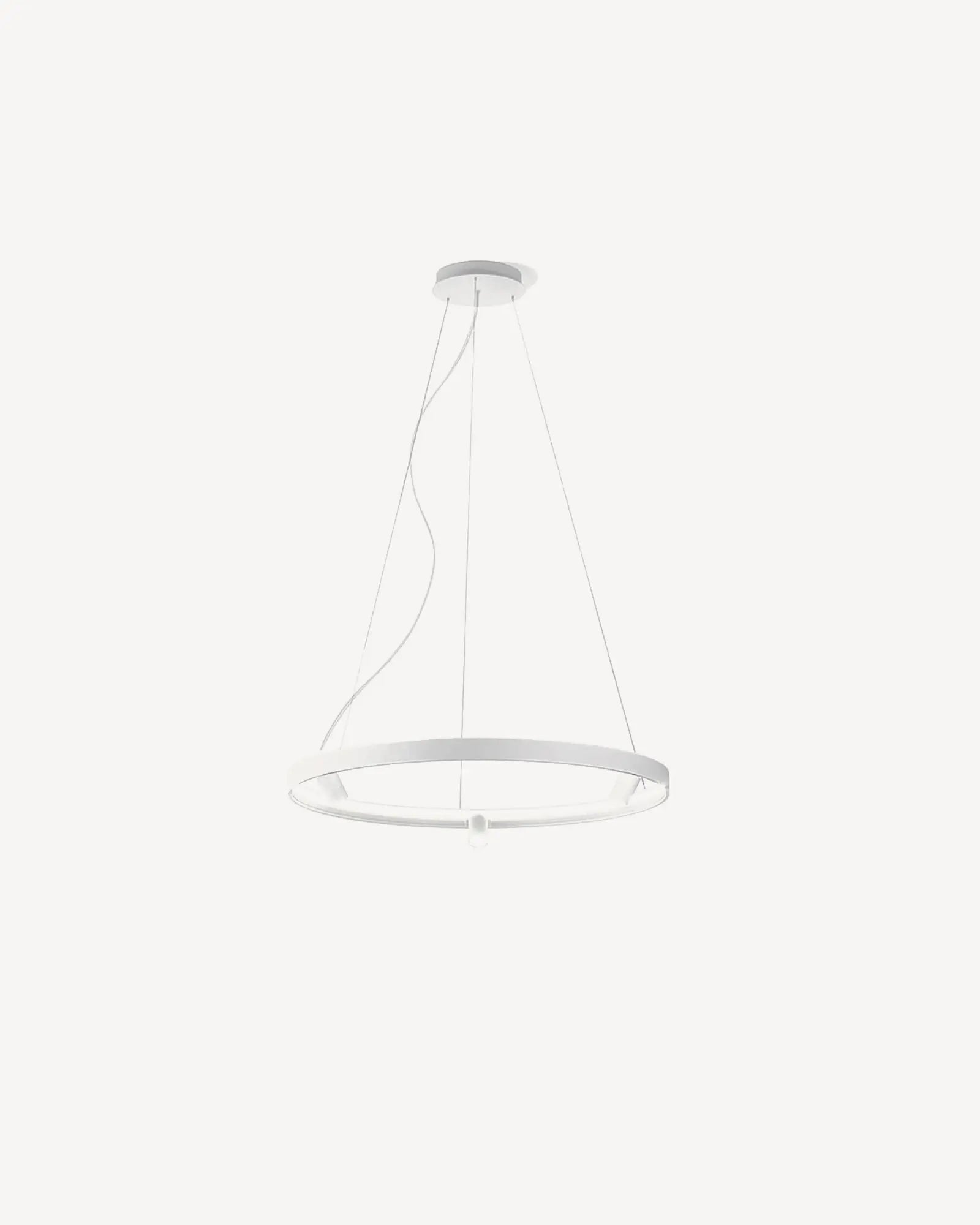 Arena circular pendant light with spotlight white small