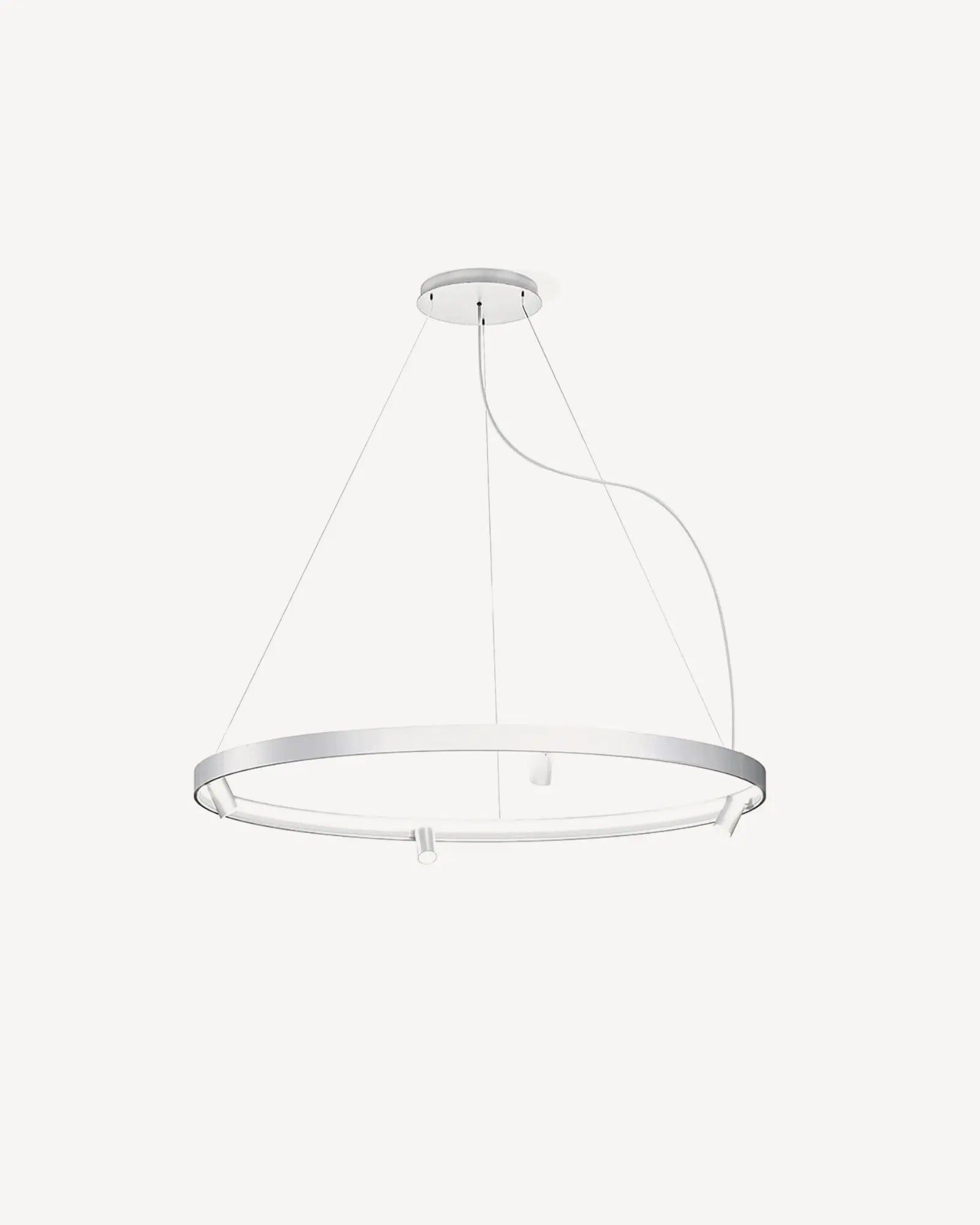 Arena circular pendant light with spotlight white medium