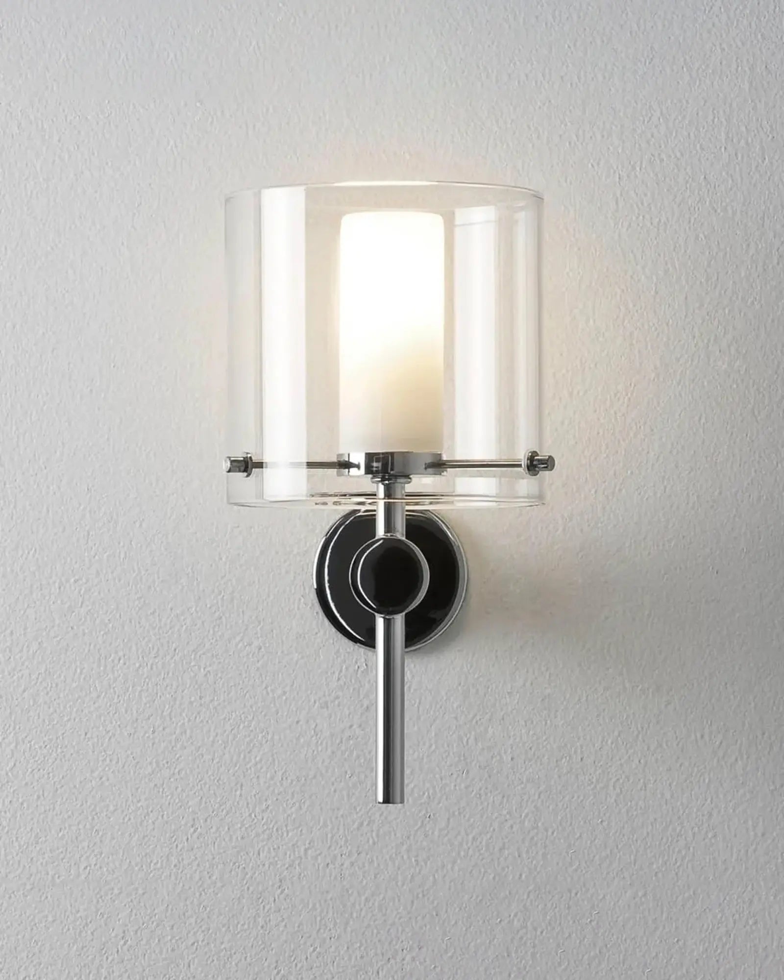 Arezzo Contemporary bathroom light in glass with diffuser product photo