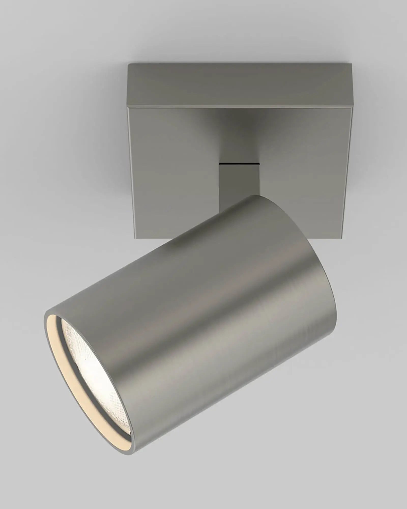 Ascoli minimal wall light with adjustable head satin nickel