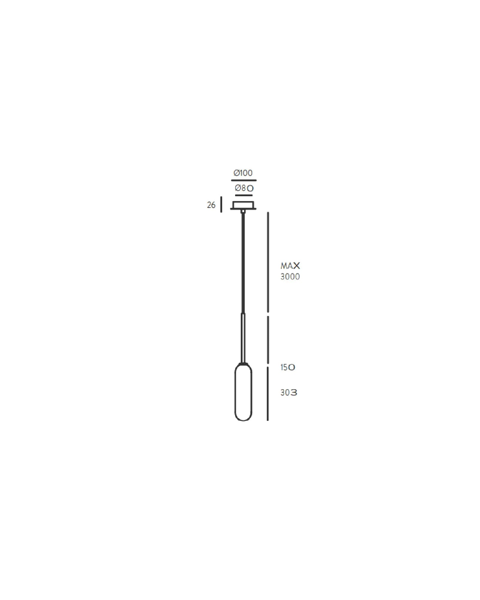 Atil single contemporary pendant sizes