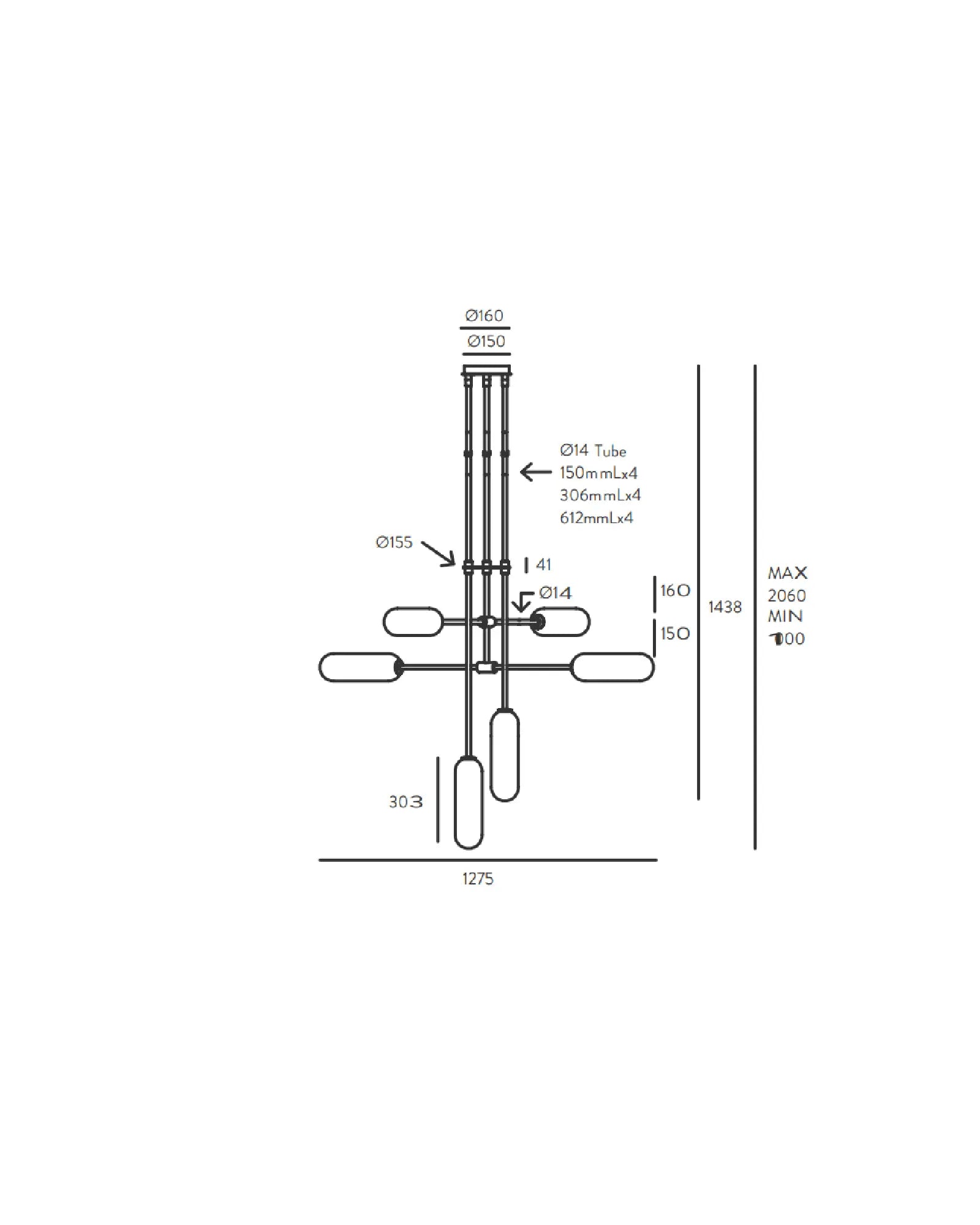 Atil 6 lights contemporary pendant sizes