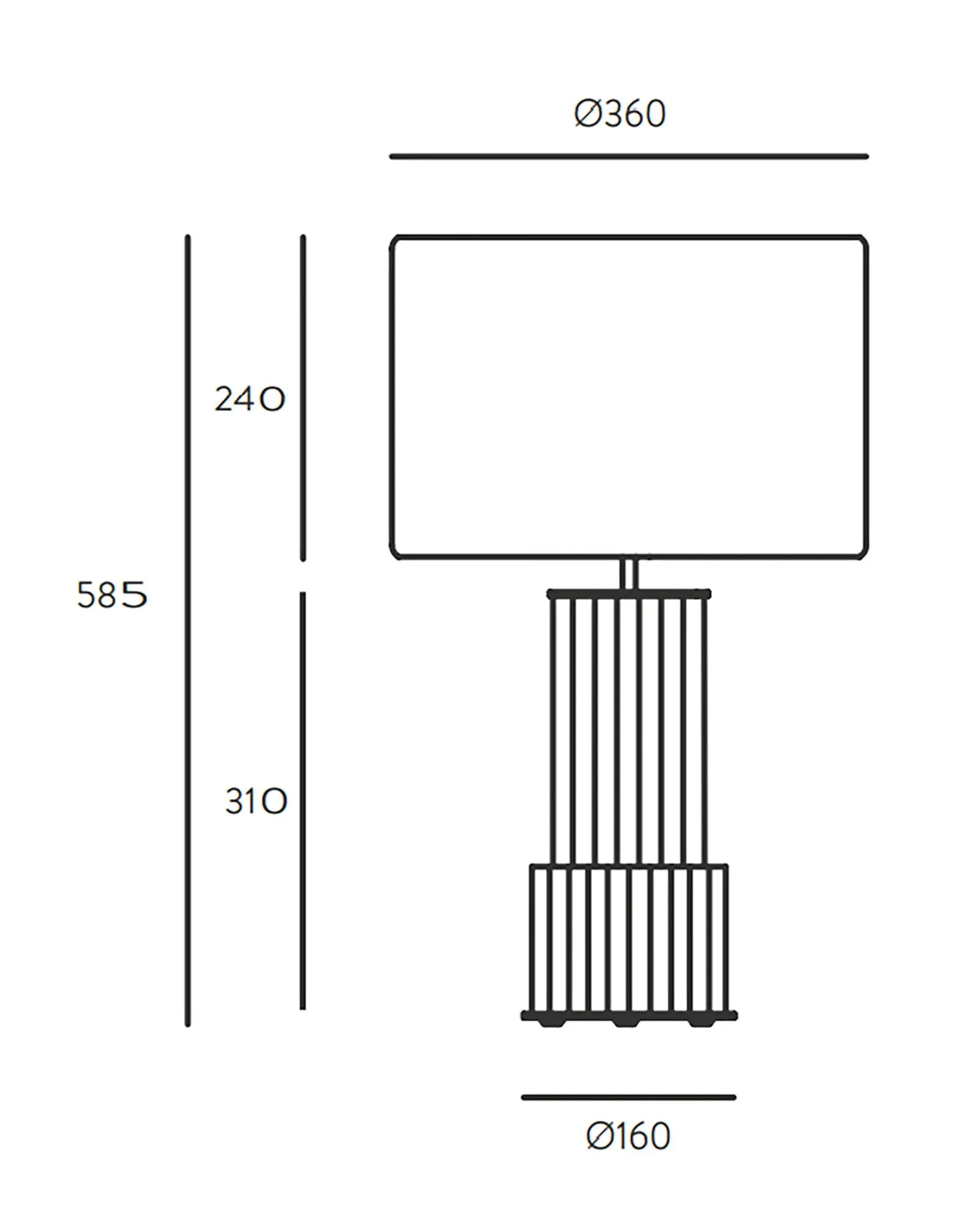 Atina contemporary ceramic and fabric shade table lamp sizes