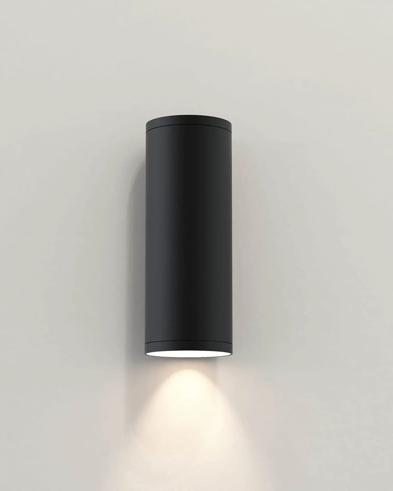 Aba minimalistic cylinder outdoor wall light black small