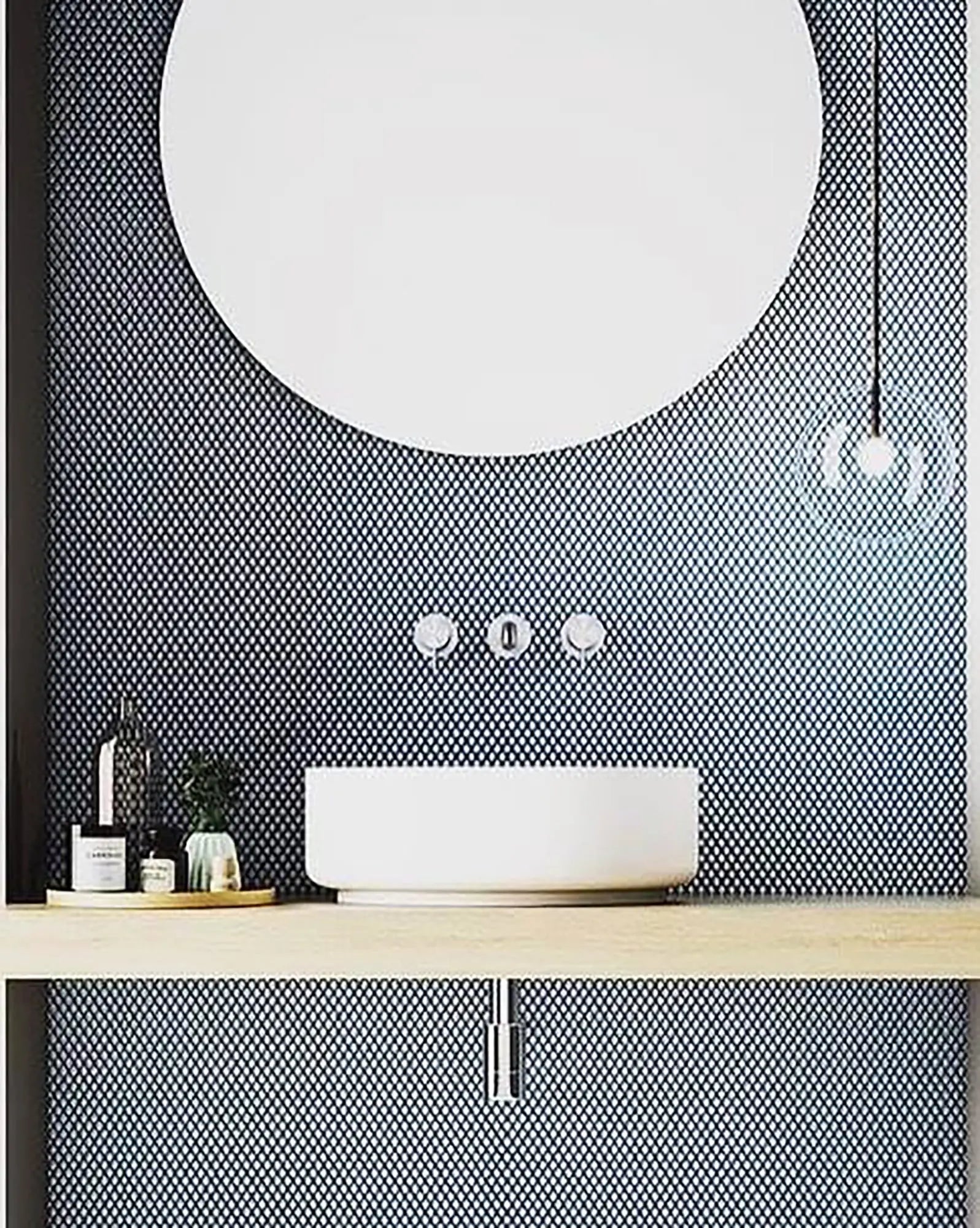 Ball contemporary orb clear glass shade pendant light in bathroom