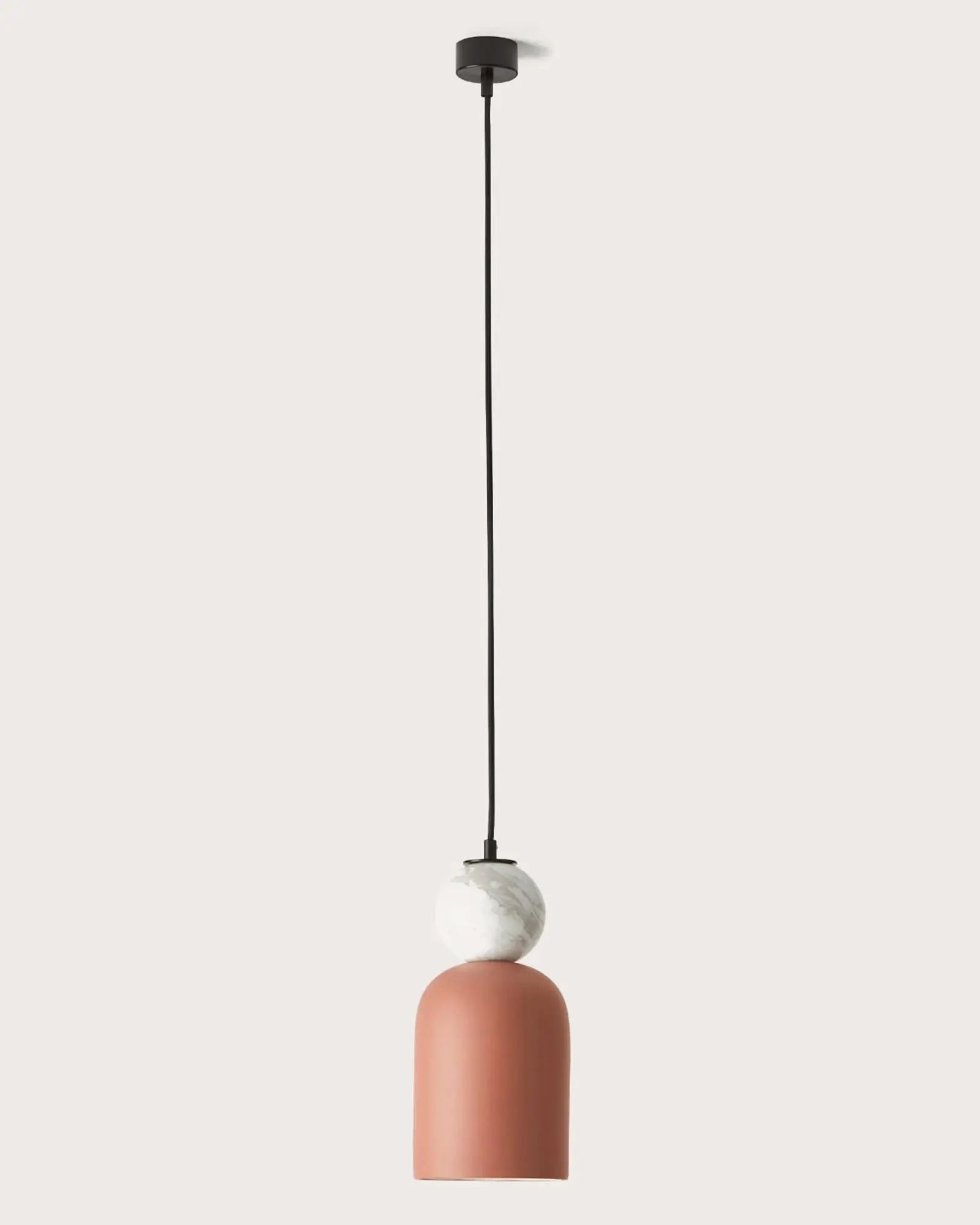 Bell copo pendant contemporary dome with marble sphere product photo