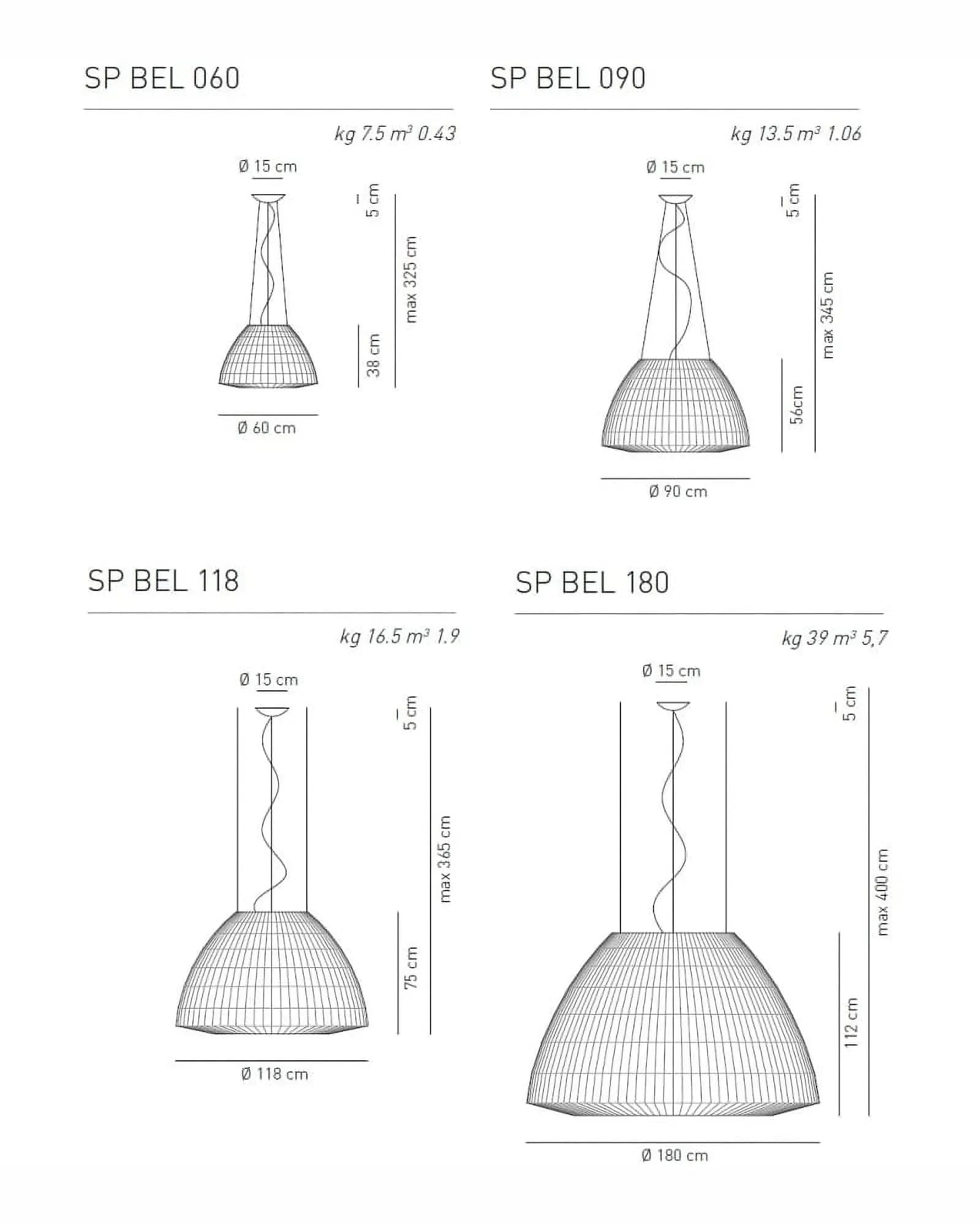 Bell Fabric Pendant Light