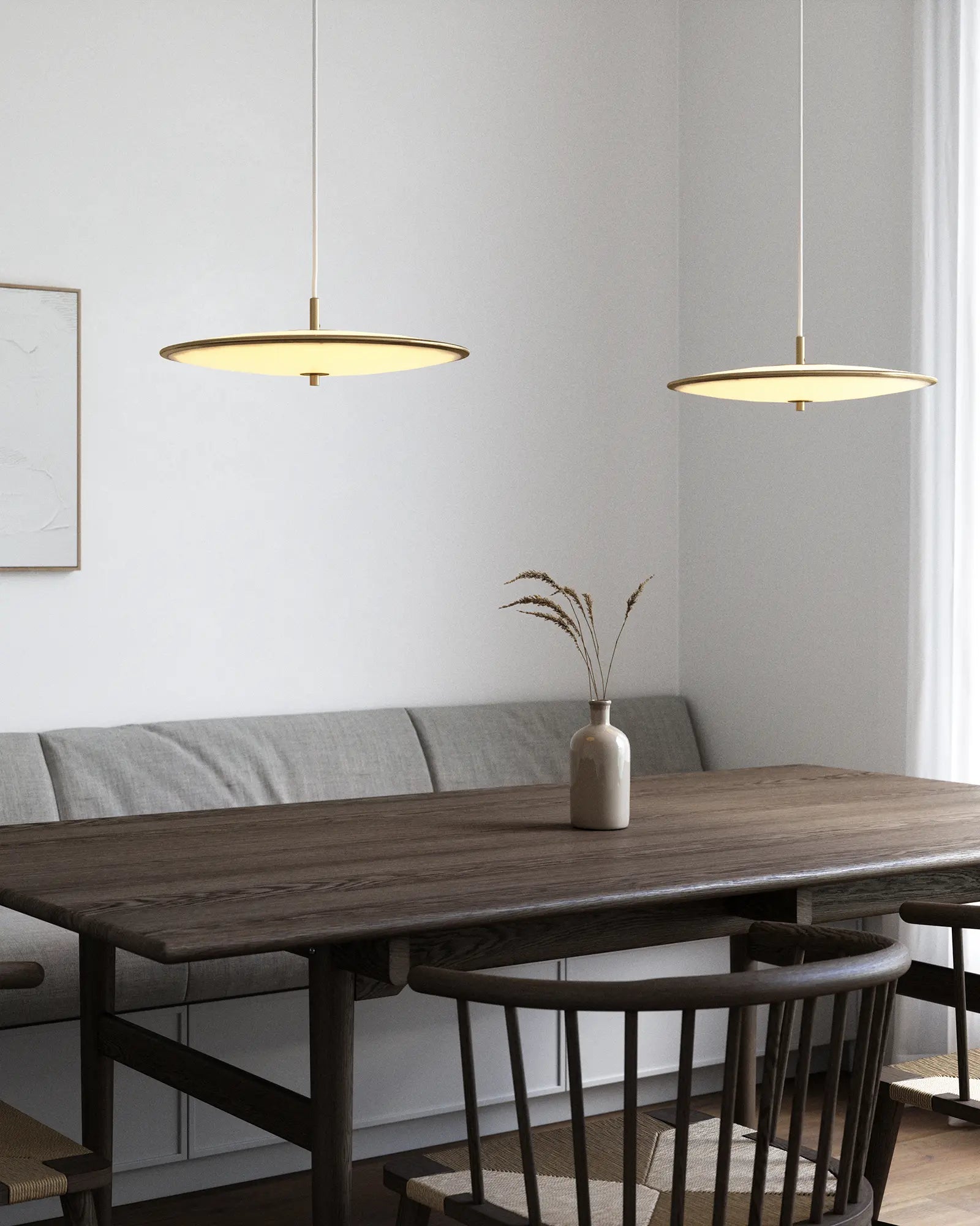 Blanche pendant light cluster over a dining table