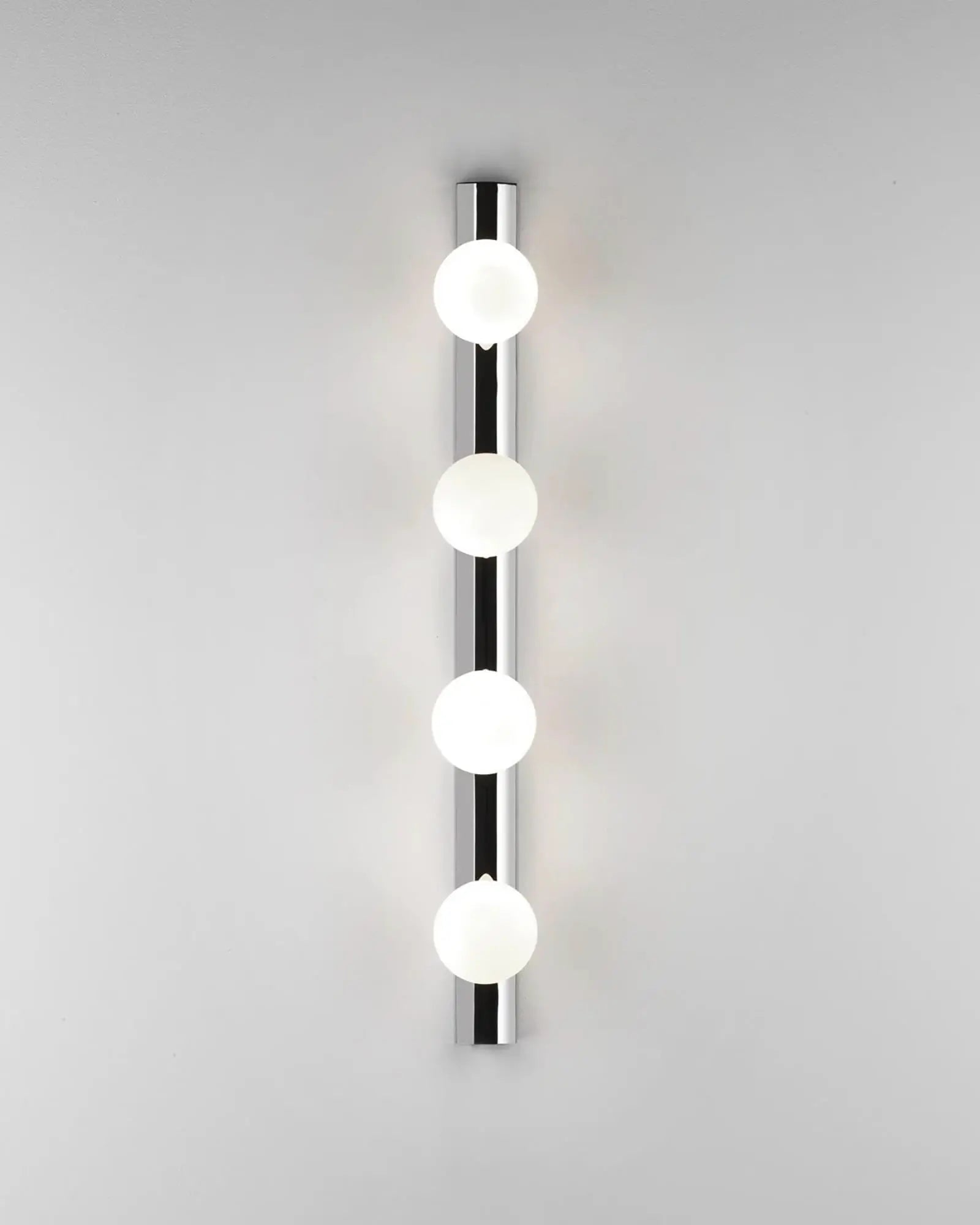 cabaret 4 lights classic bathroom orb opal glass shades on a backplate chrome