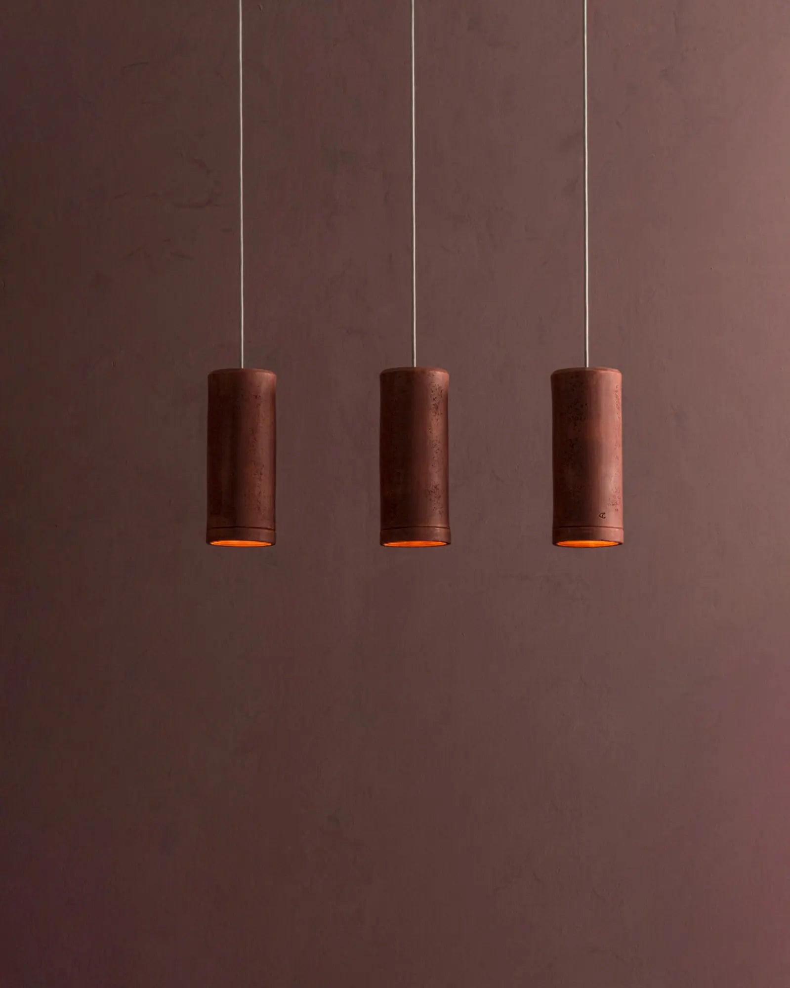 Carso minimalistic terracotta pendant light