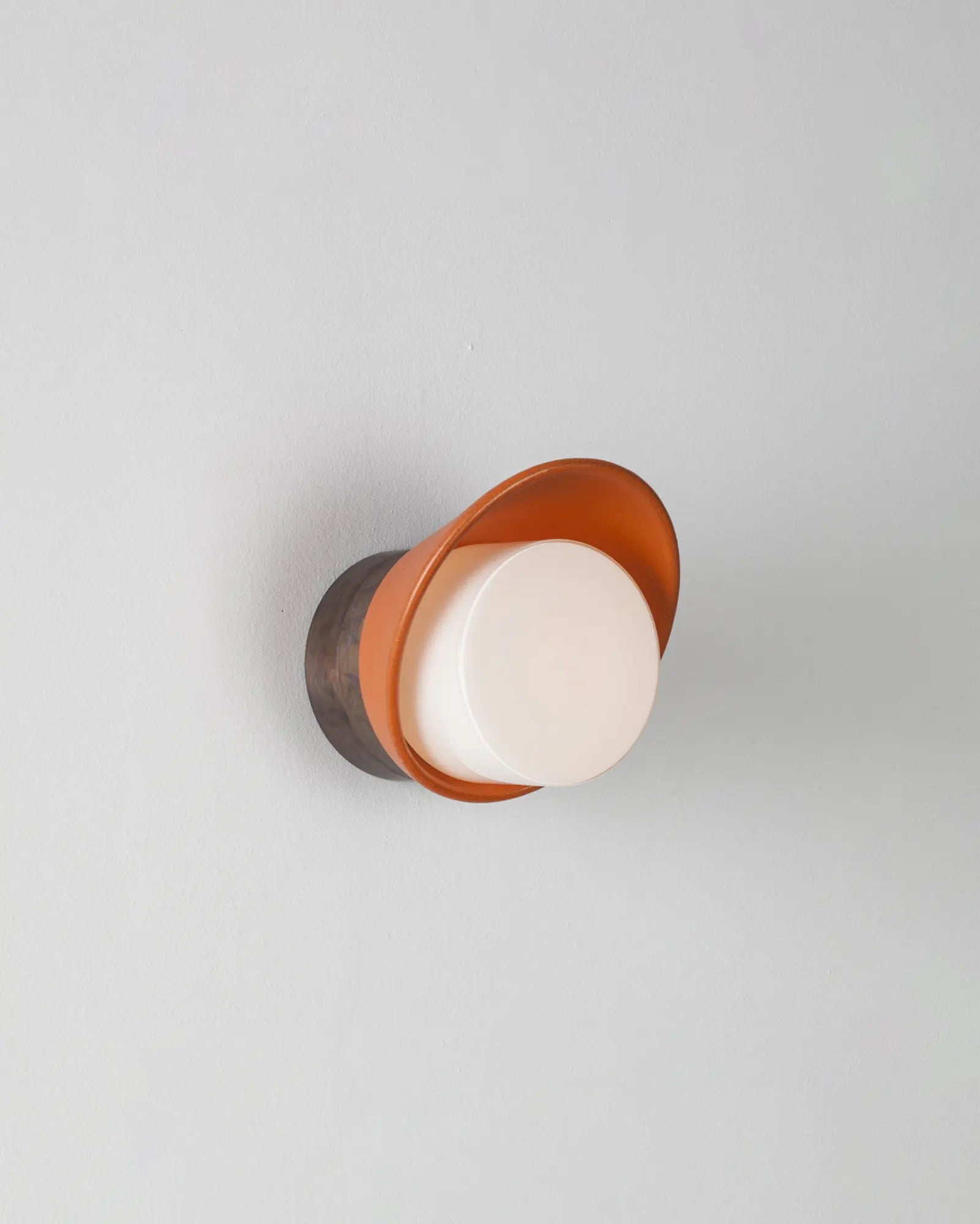 Chapeau small outdoor terracotta wall light