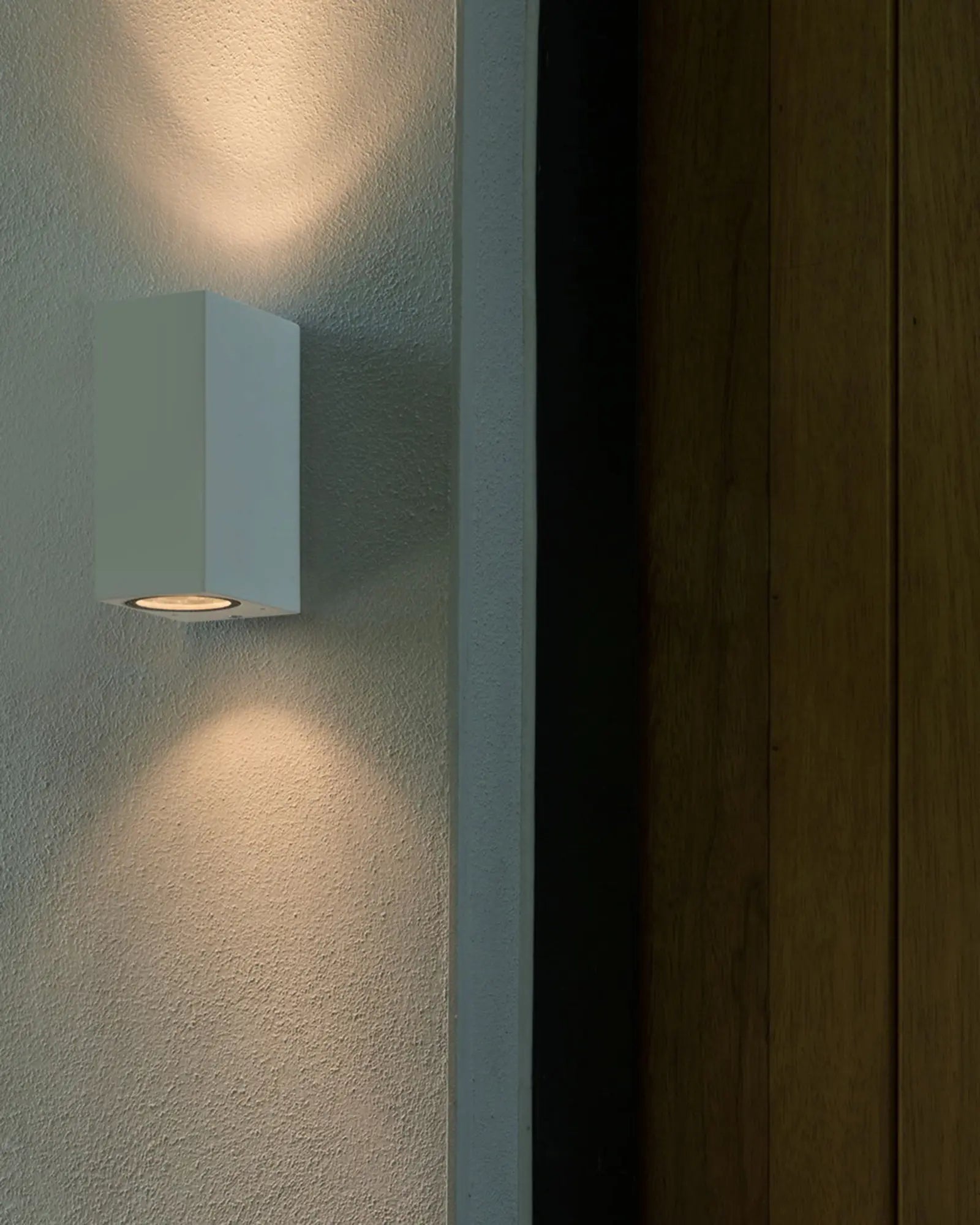 chios outdoor up and down wall light near entry door