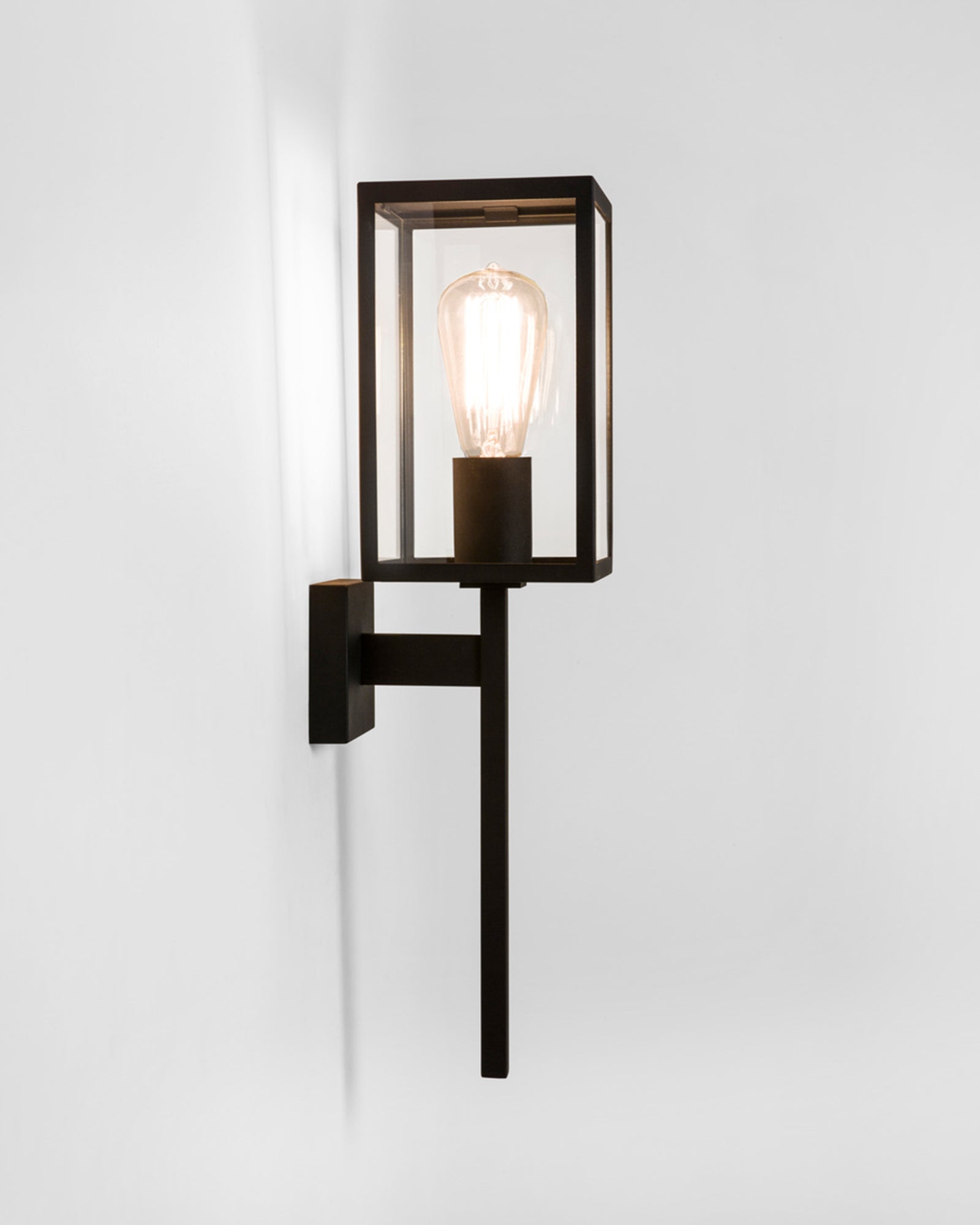 Coach modern lantern style outdoor light in black product photo