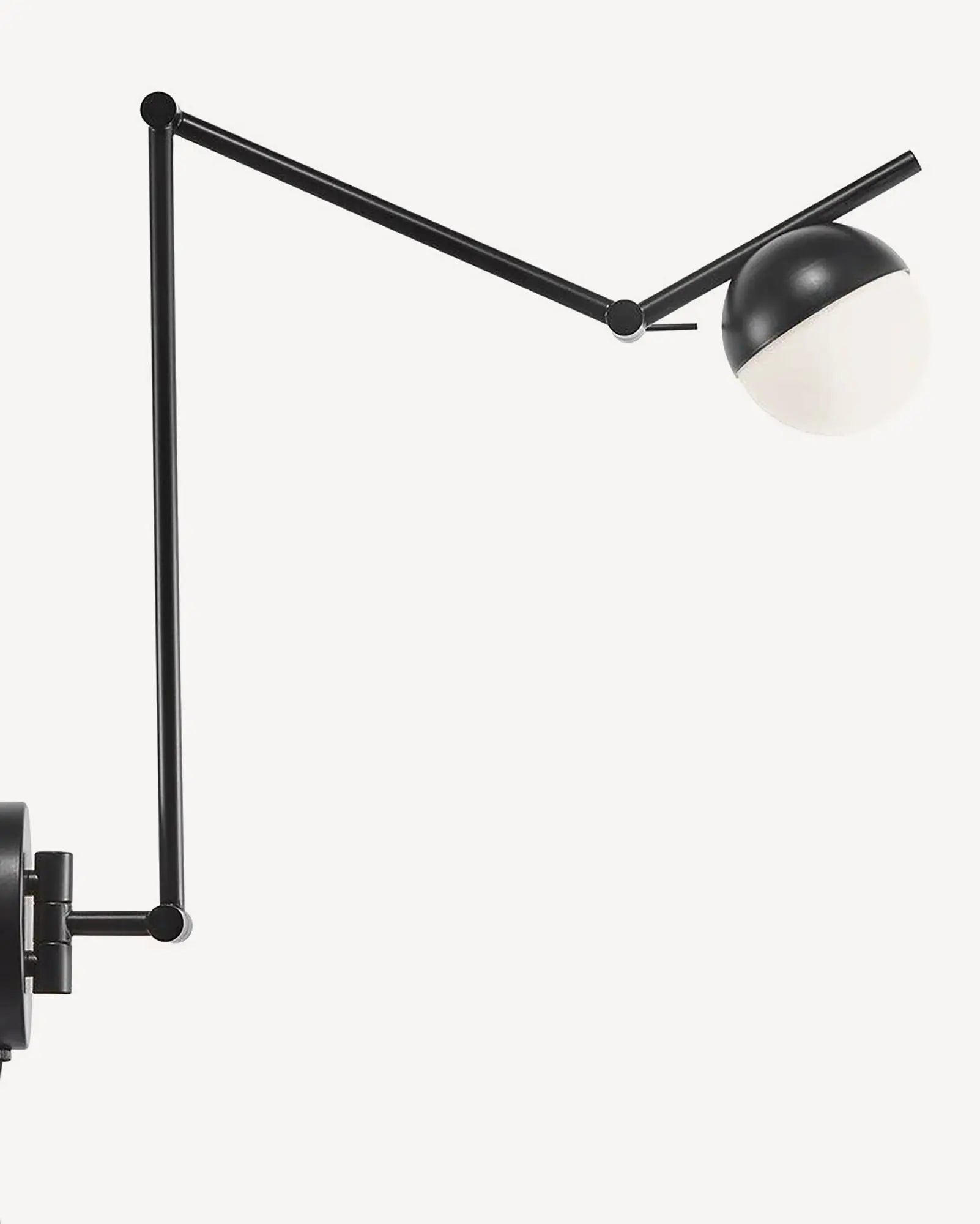Contina adjustable minimal orb wall light black