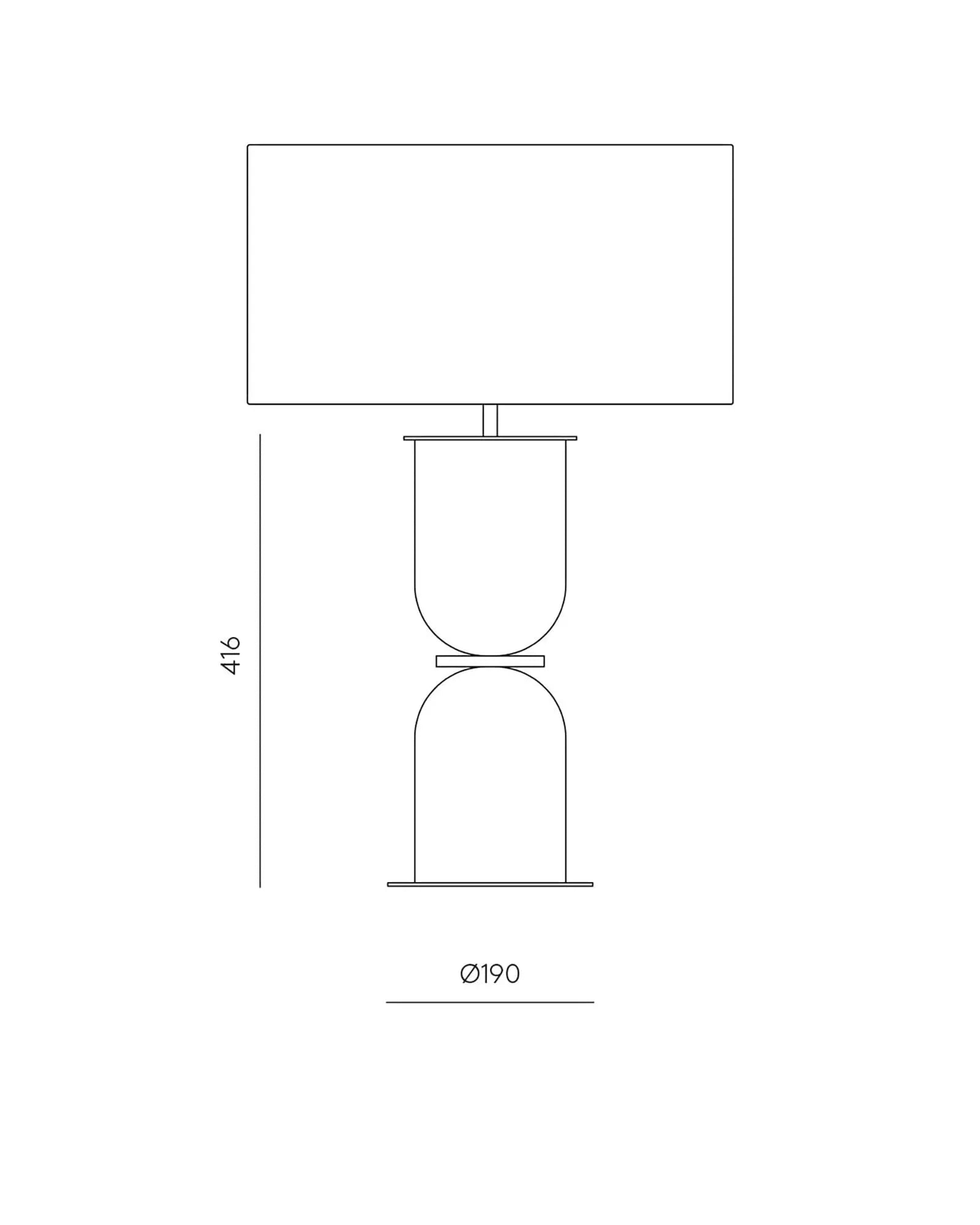 Copo contemporary ceramic and fabric table lamp sizes