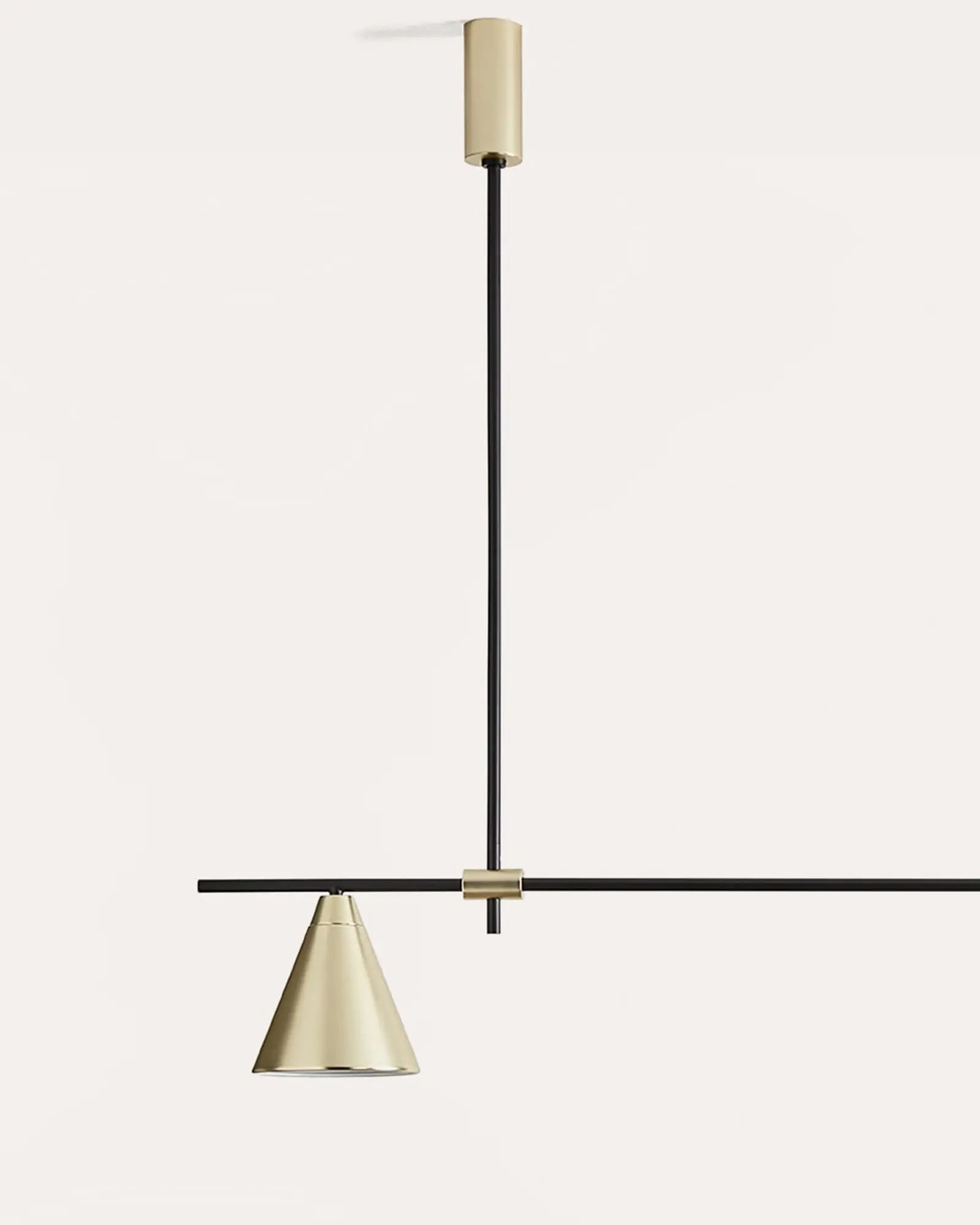 Crane contemporary geometrical linear pendant light detail