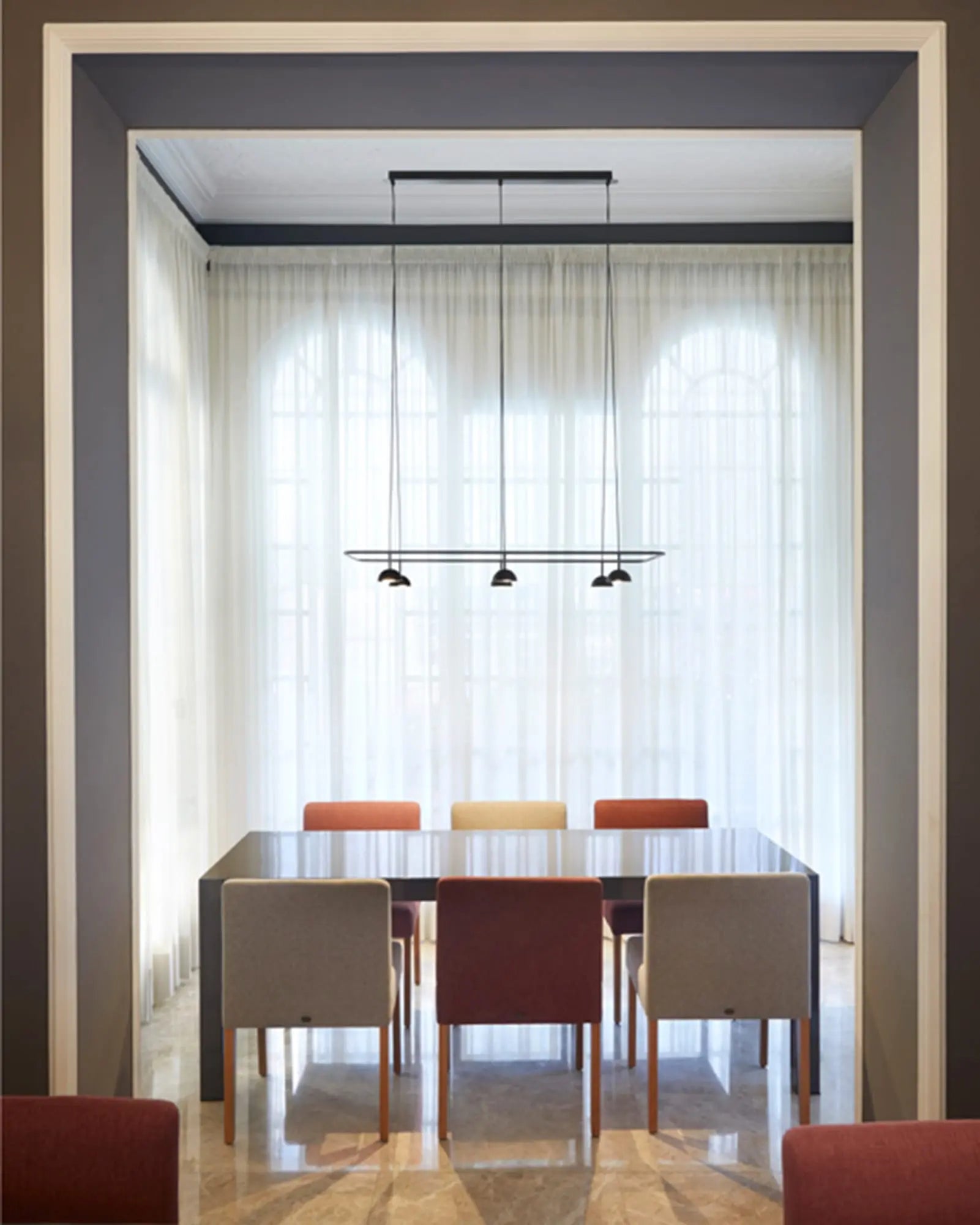 Cupolina 6 Lights pendant above dining table