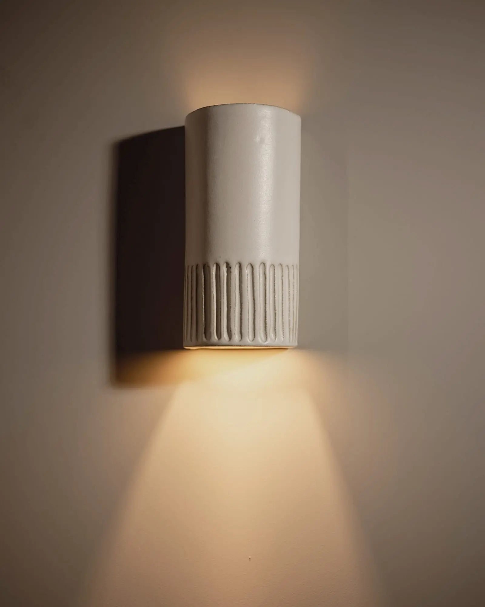 Day ceramic hand made wall light tall on