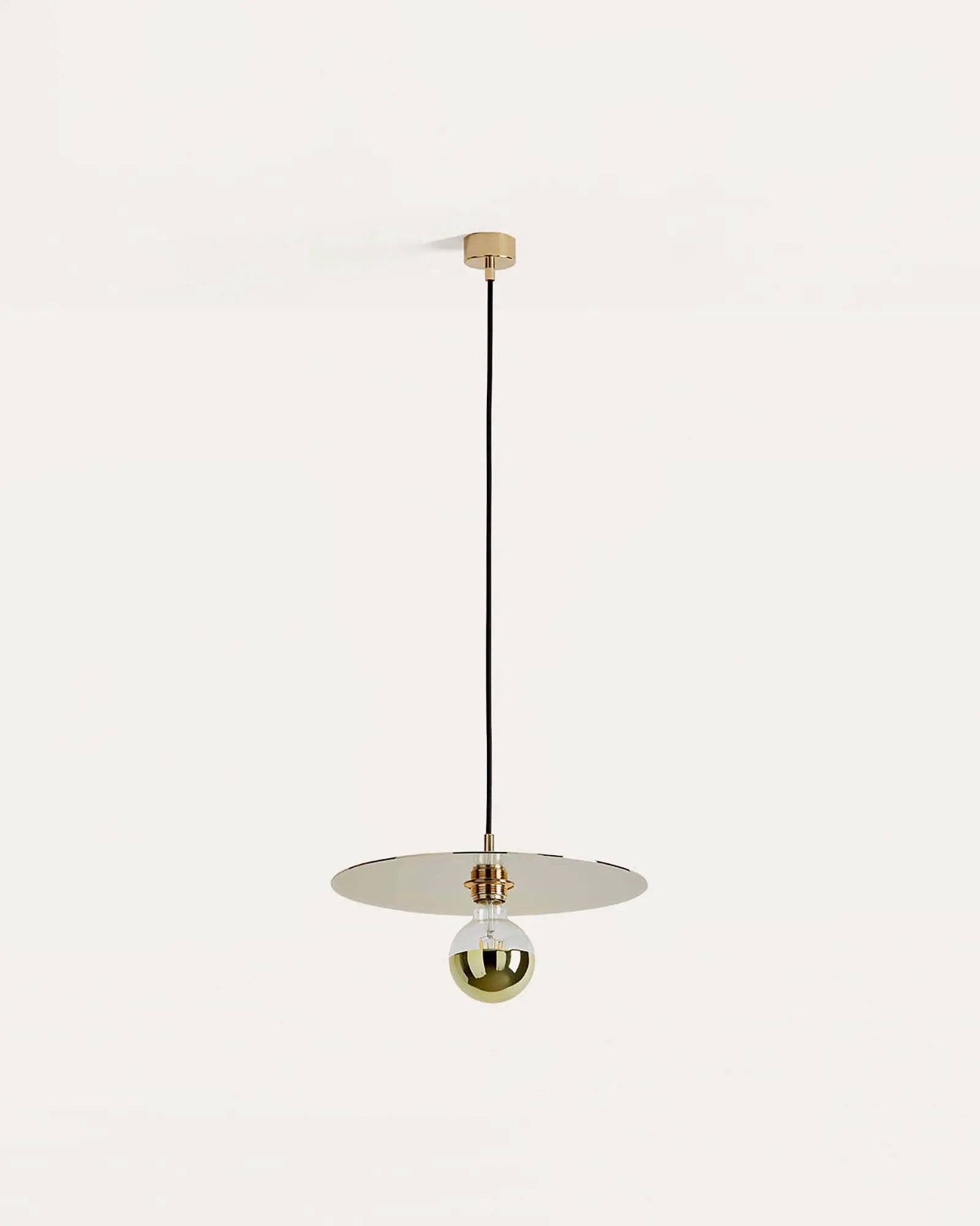 Disc Pendant light minimalistic flat disc large shade