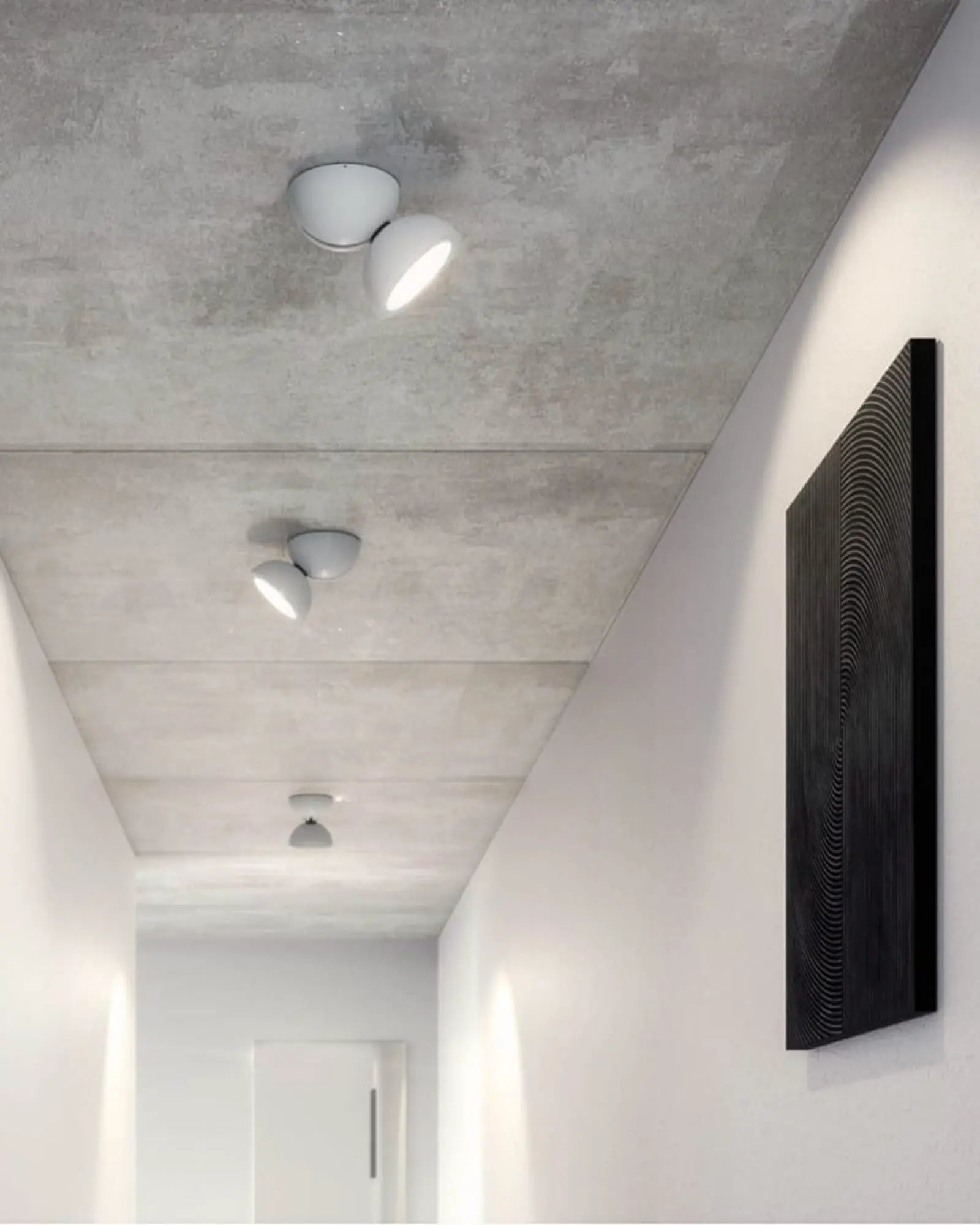 Dodot adjustable downlight in a hallway