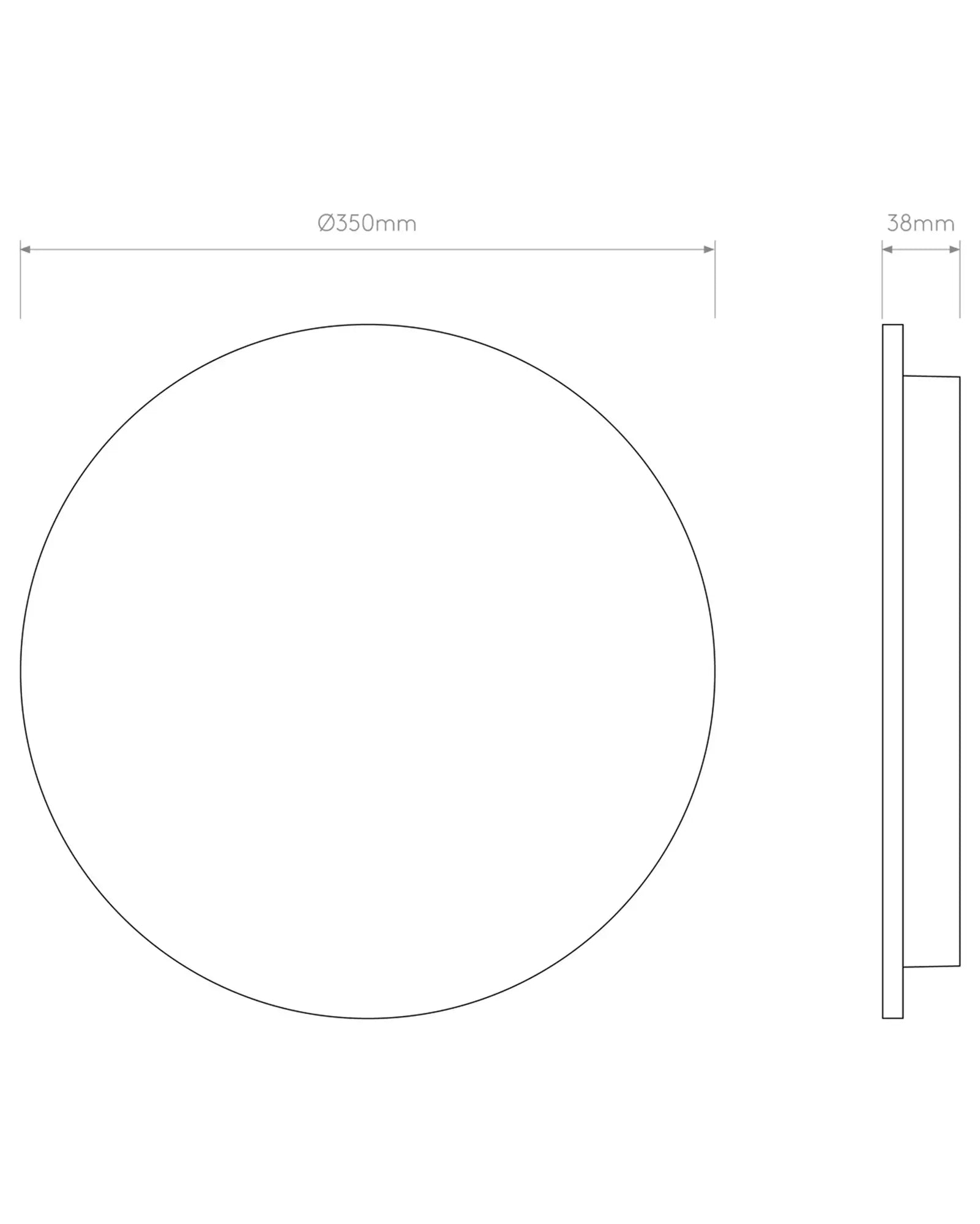 Eclipse round minimal plaster wall light sizes