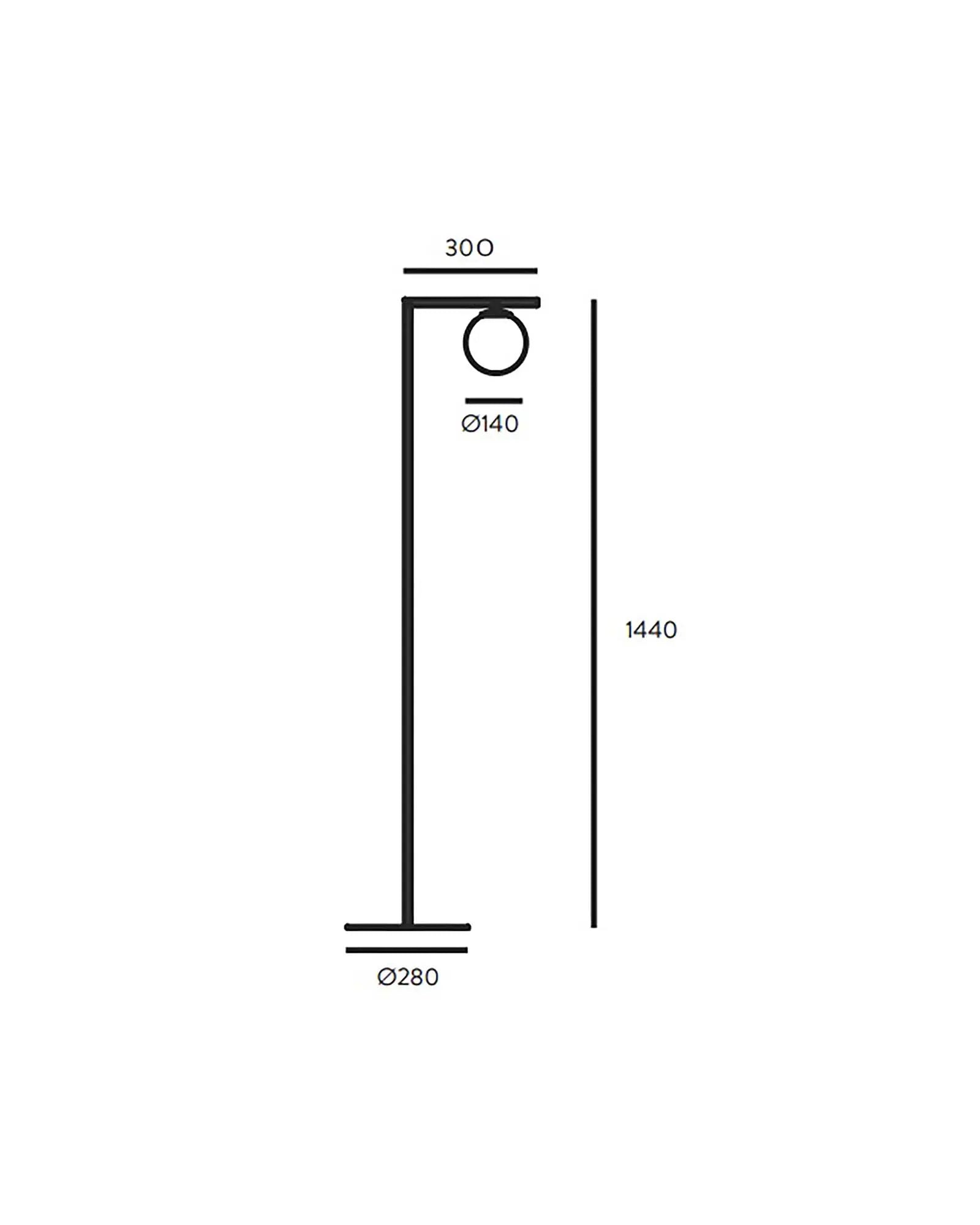 Endo Floor Lamp, minimalistic Scandinavian white orb opal shade sizes