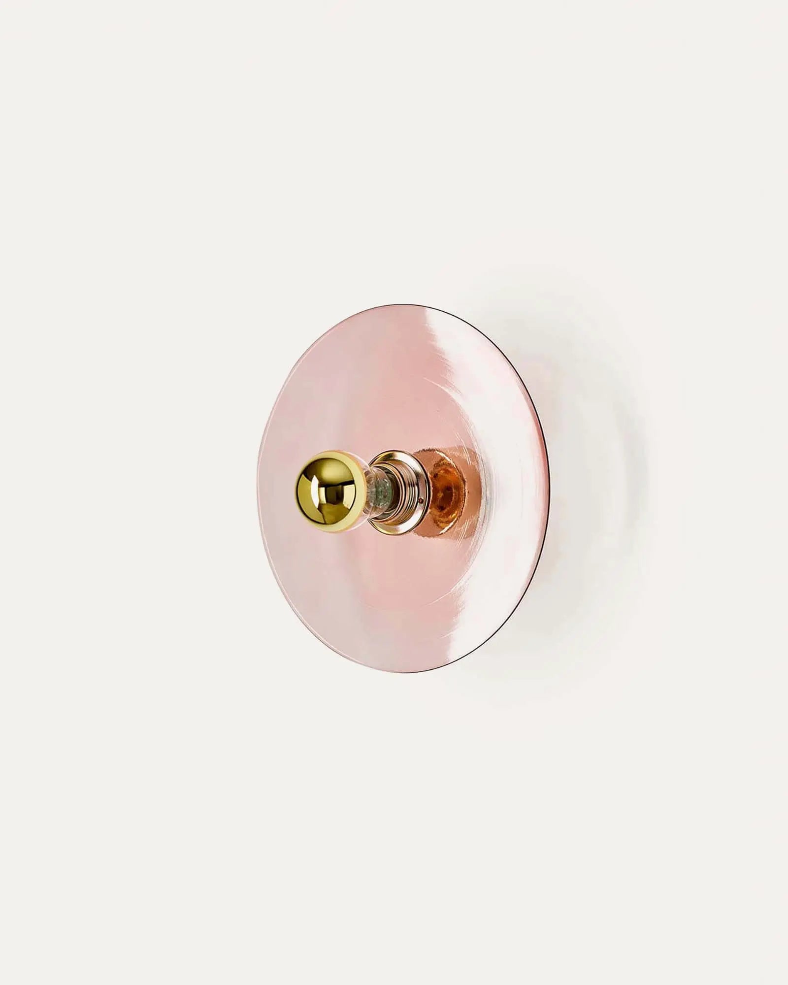Fest wall light glass disc shade, minimalistic product photo