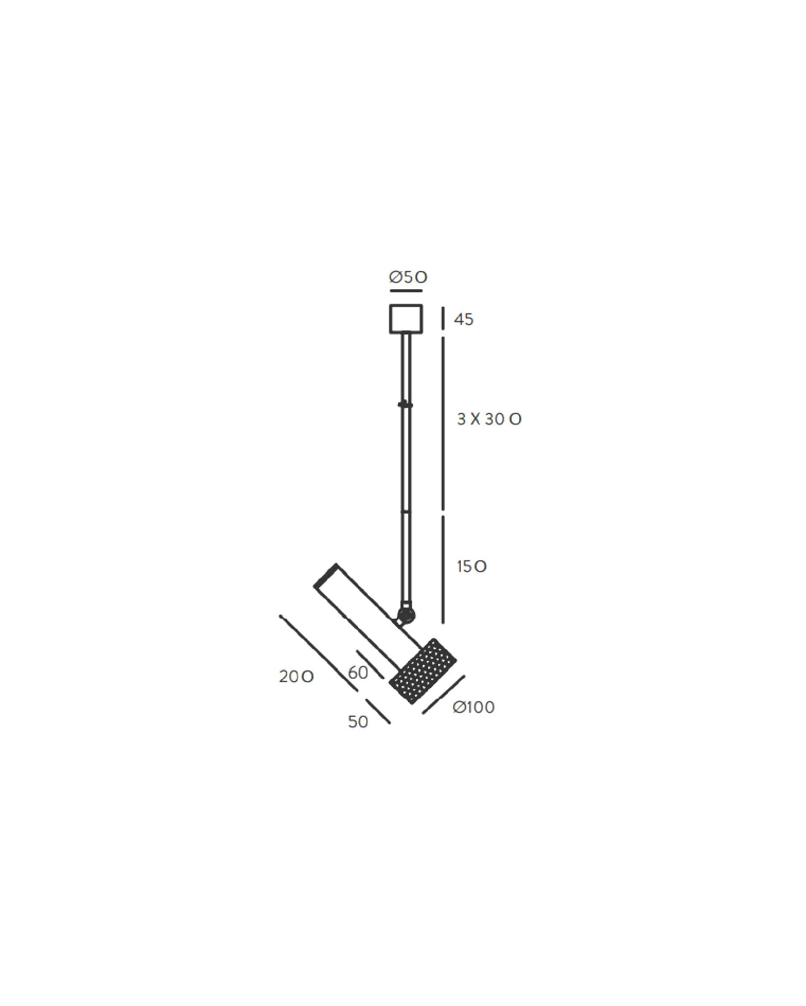 Focus Rod adjustable contemporary pendant light sizes