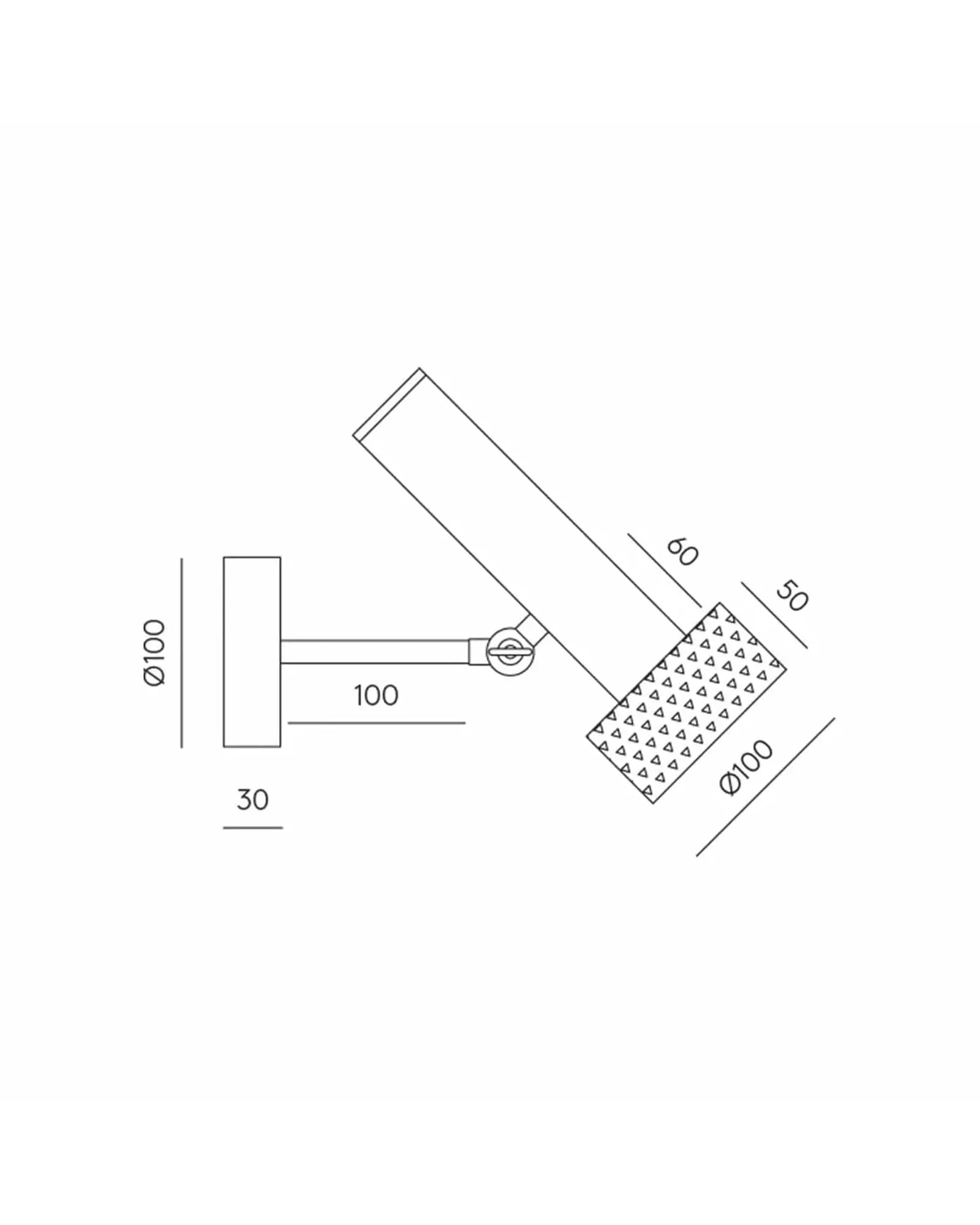 Focus wall light adjustable sizes