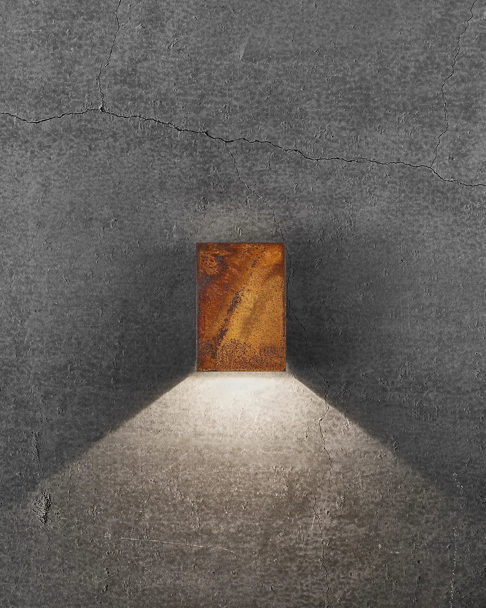 Fold 10 rectangular minimal Scandinavian light corten
