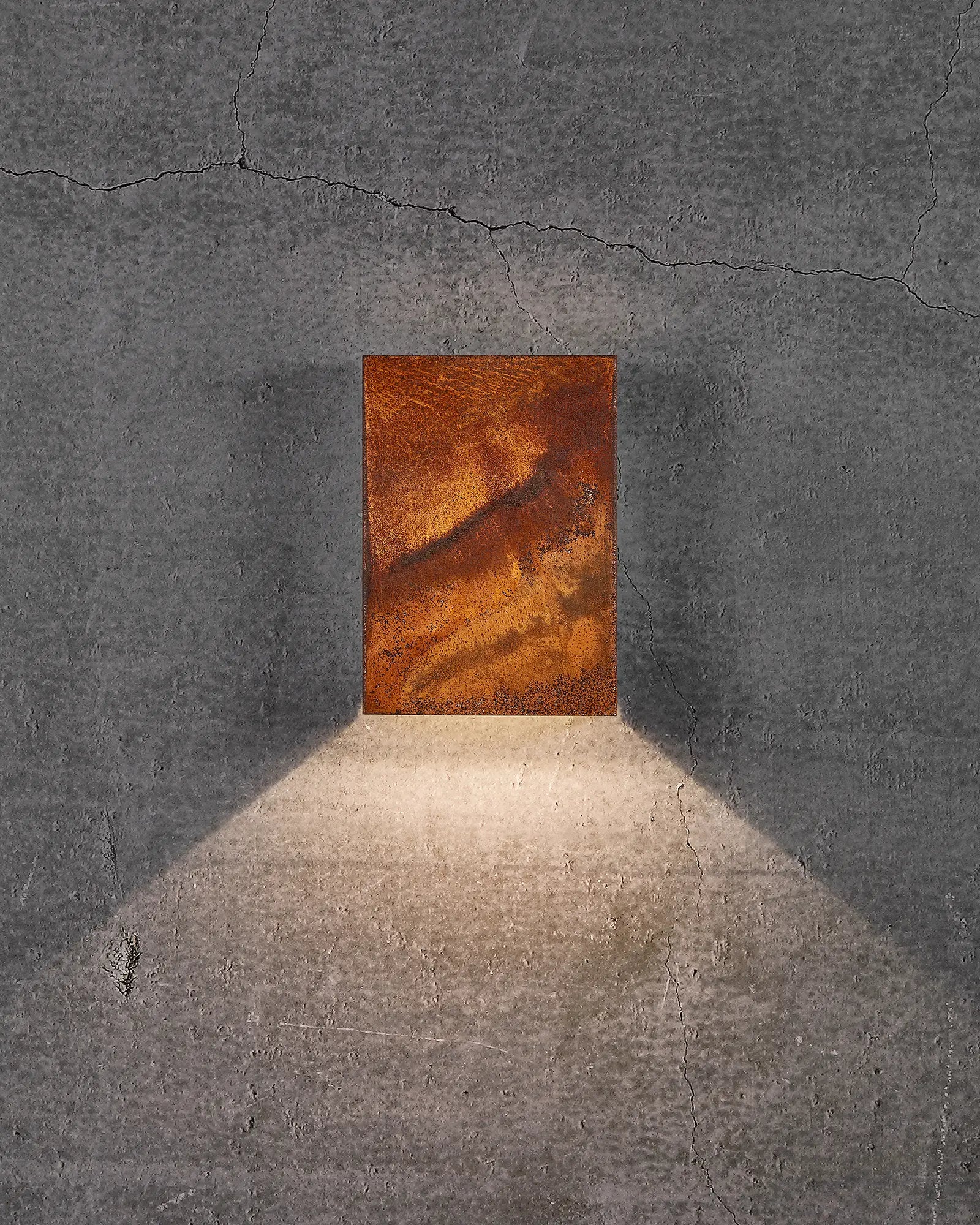 Fold 15 rectangular minimal outdoor Scandinavian light corten