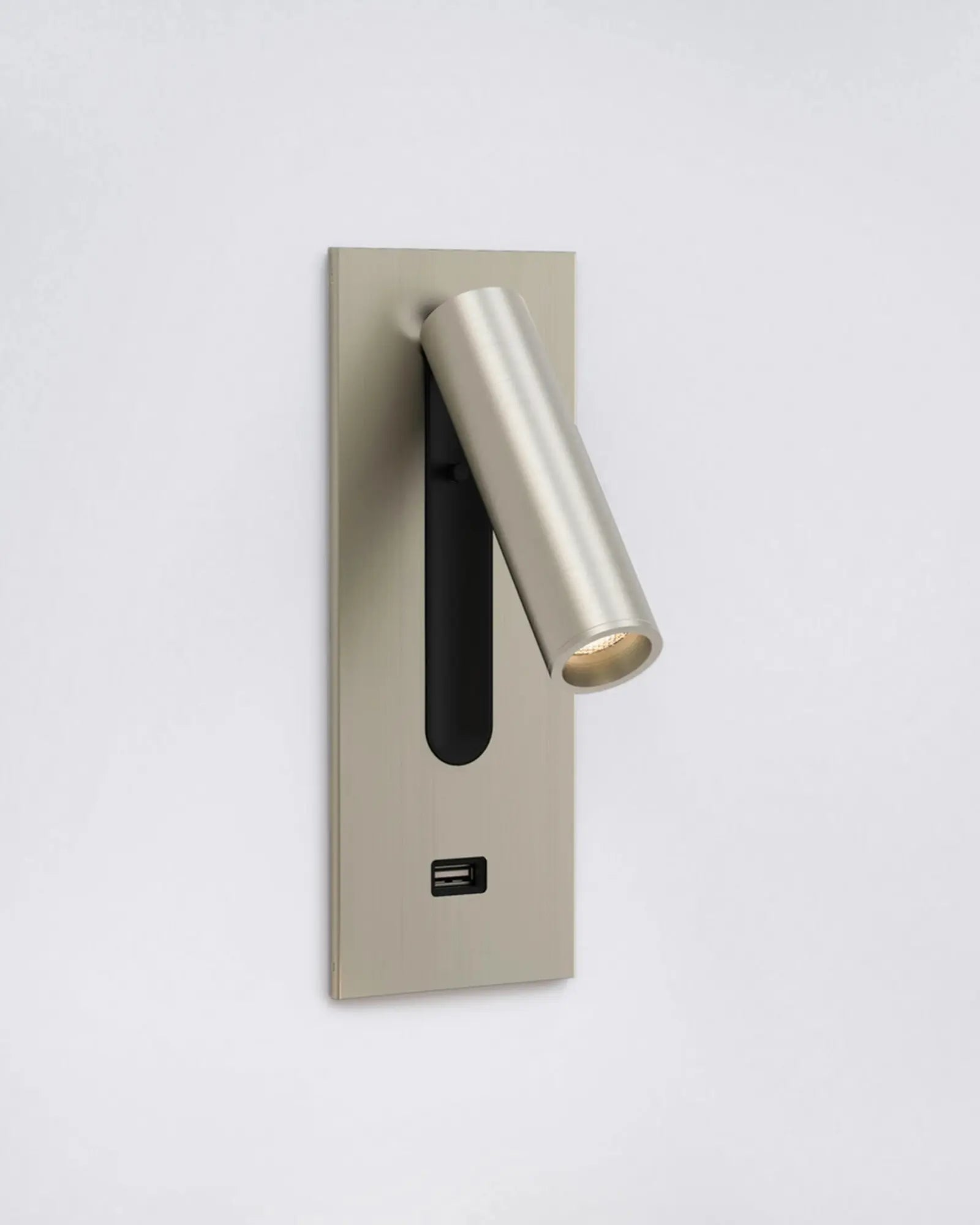 Fuse modern foldable minimal wall light nickel usb