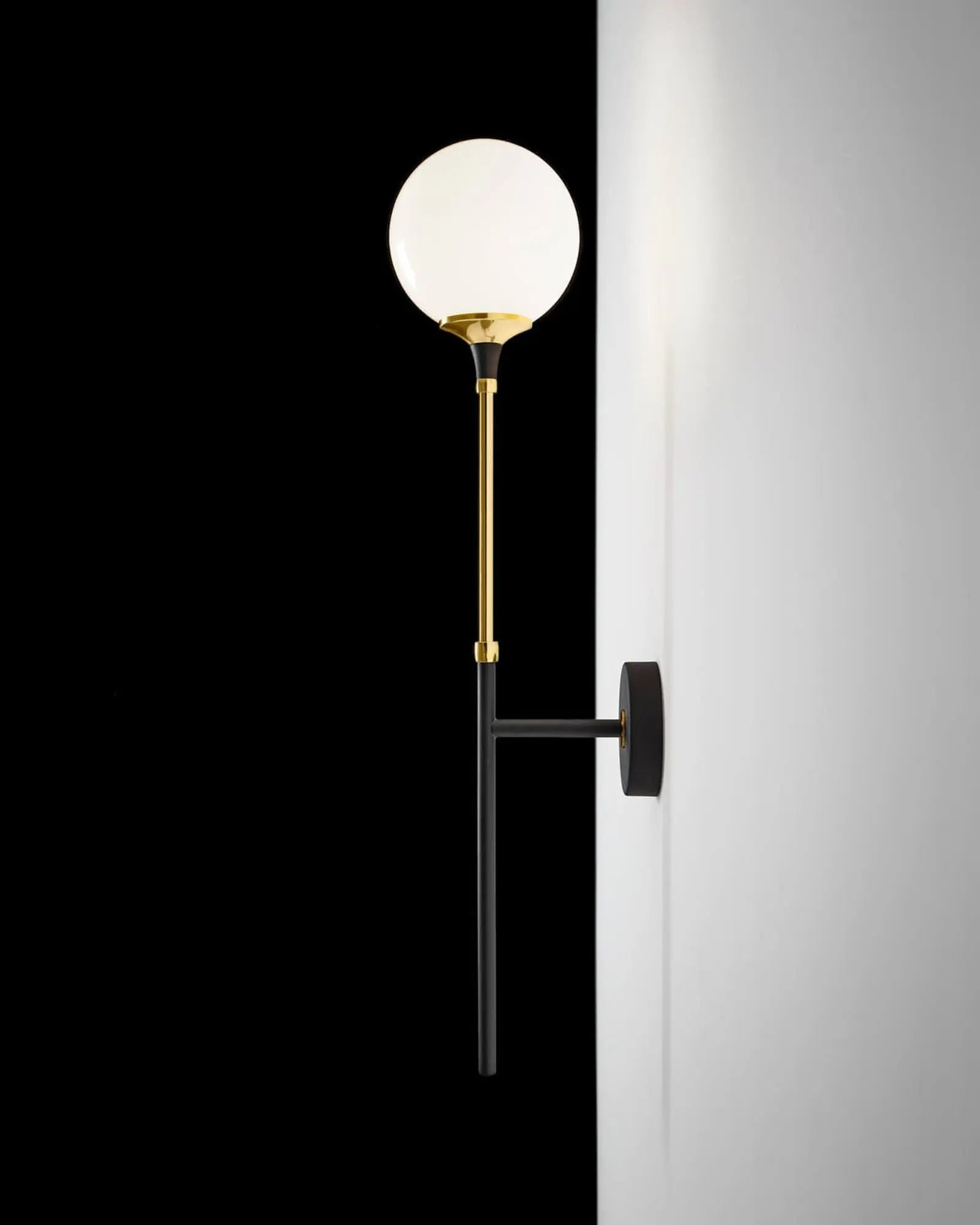 Galassia blown glass and brass wall light