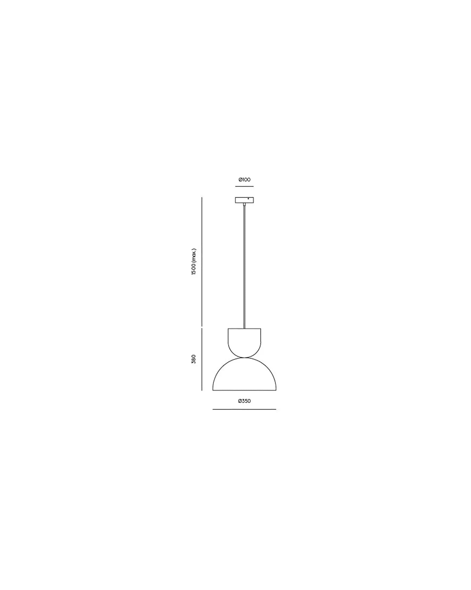 Gamma double dome pendant light sizes