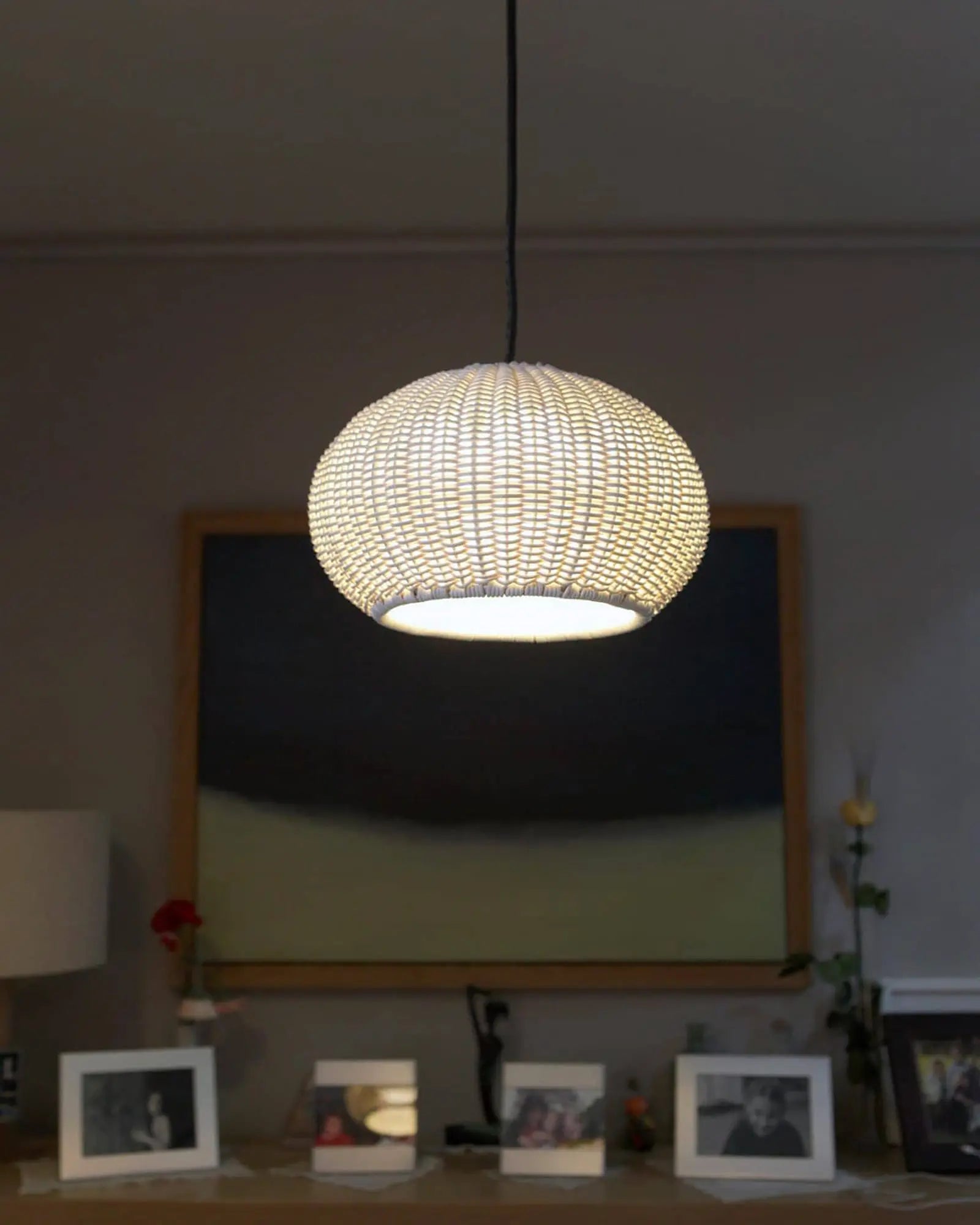 Garota woven contemporary coastal pendant light