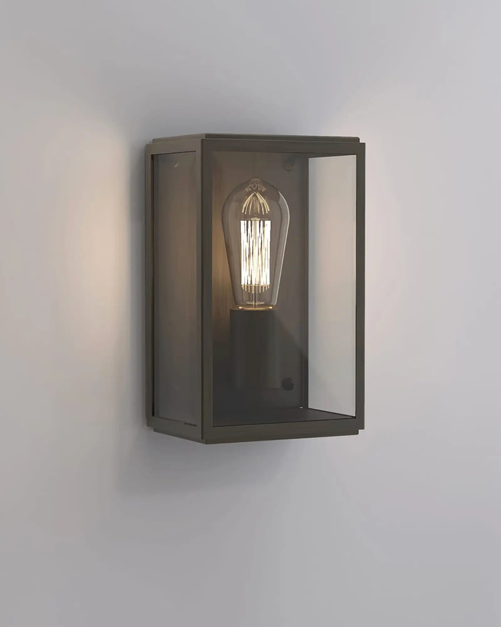 Homefield contemporary lantern style outdoor wall light