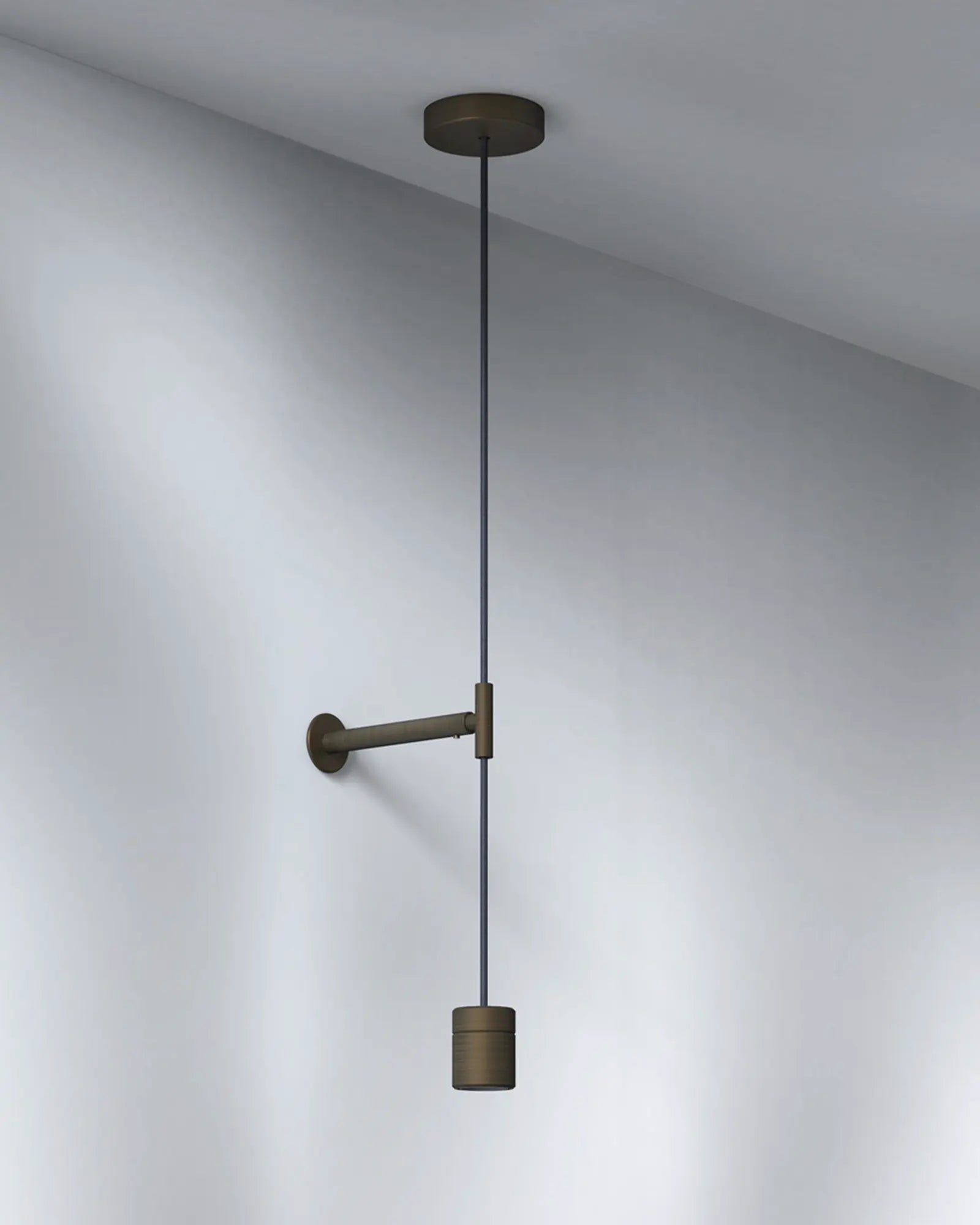 Kit Pendant with wall support bronze