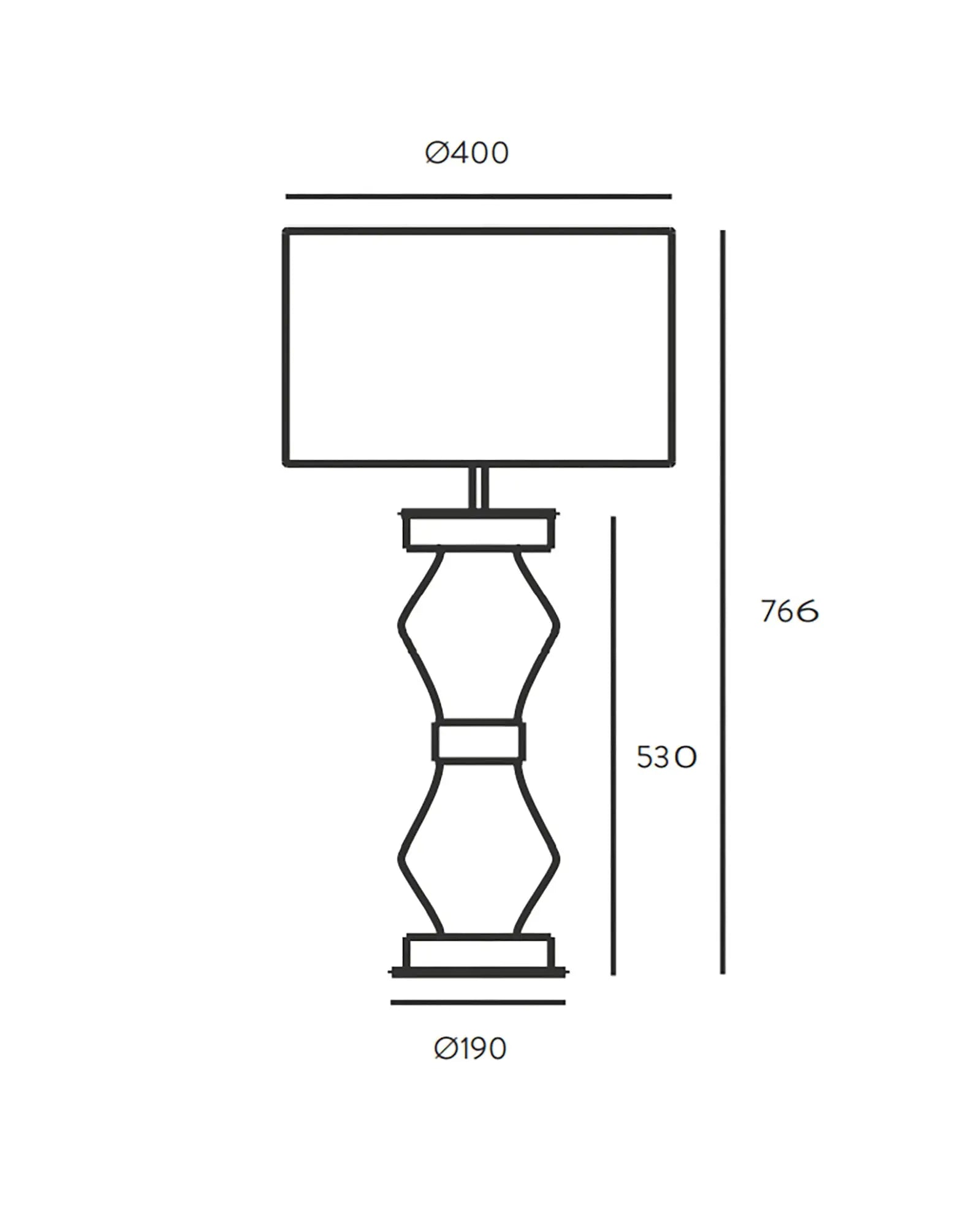 Kitta Kitta contemporary decorative table lamp in ceramic and fabric shade sizes