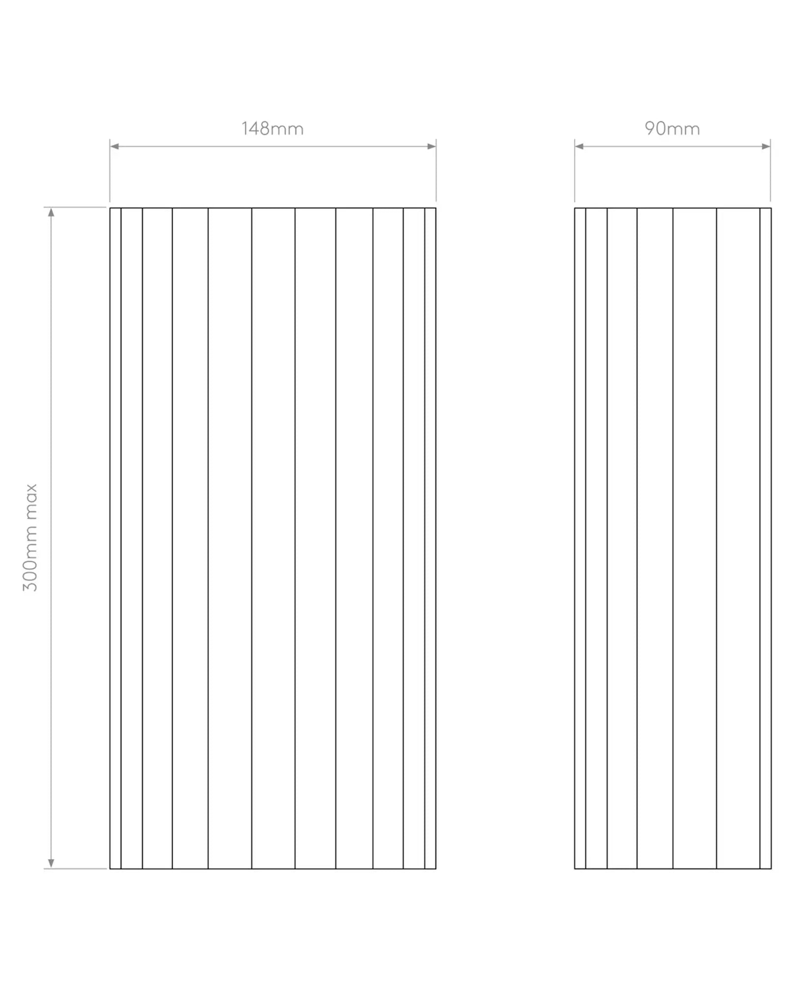 Kymi contemporary architectural wall light sizes