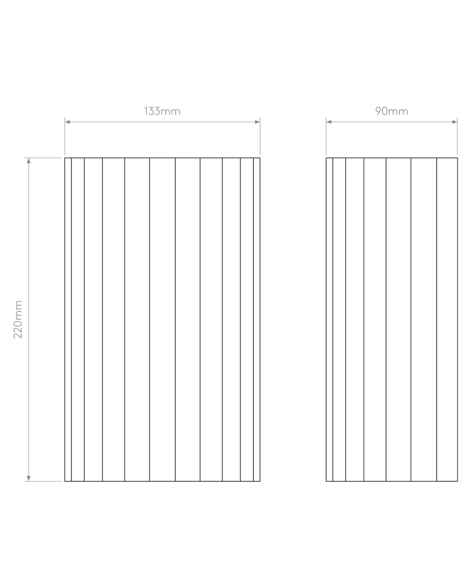Kymi contemporary architectural wall light sizes